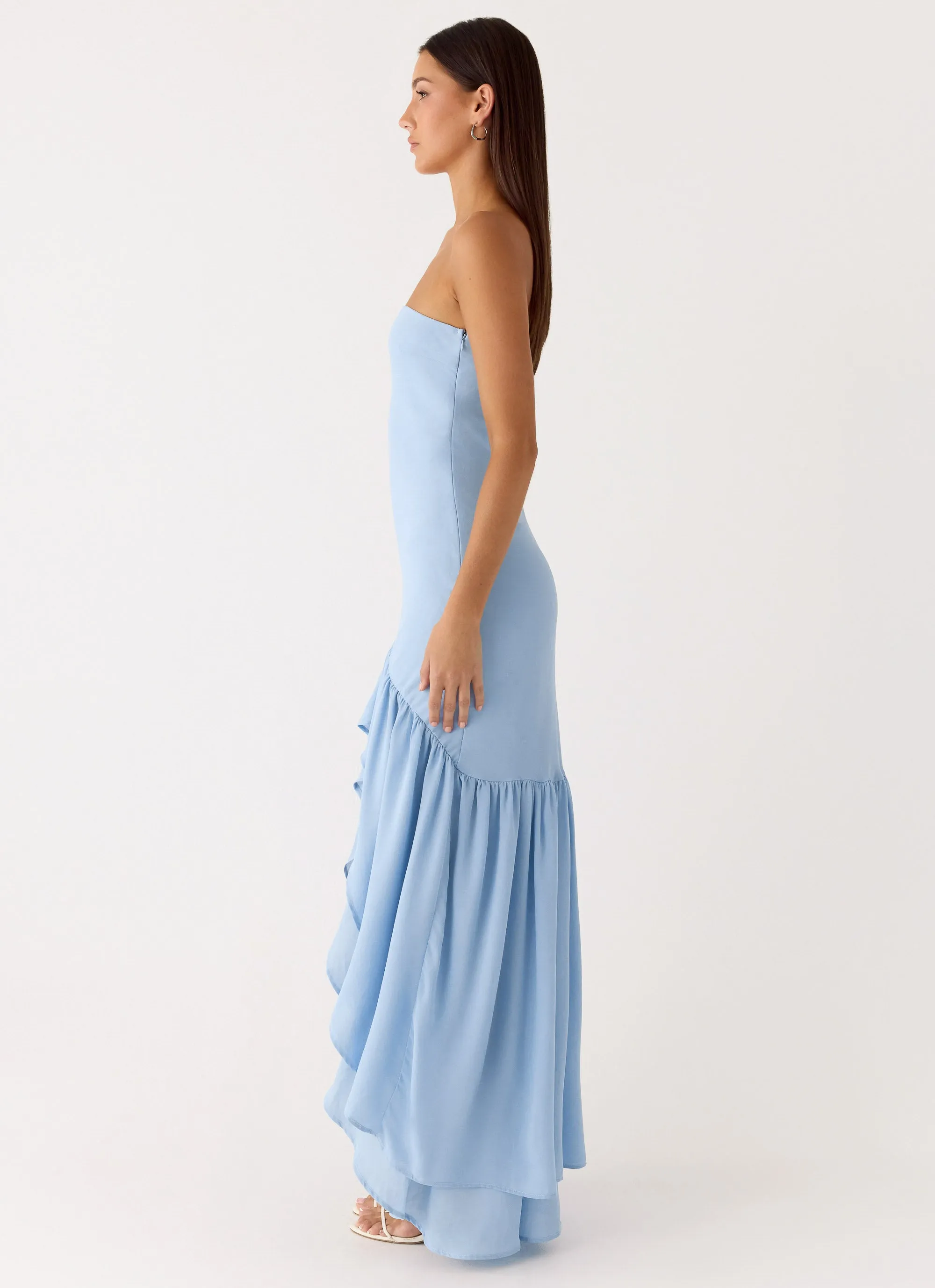 Evander Chiffon Maxi Dress - Blue sold by Peppermayo product image thumbnail 2