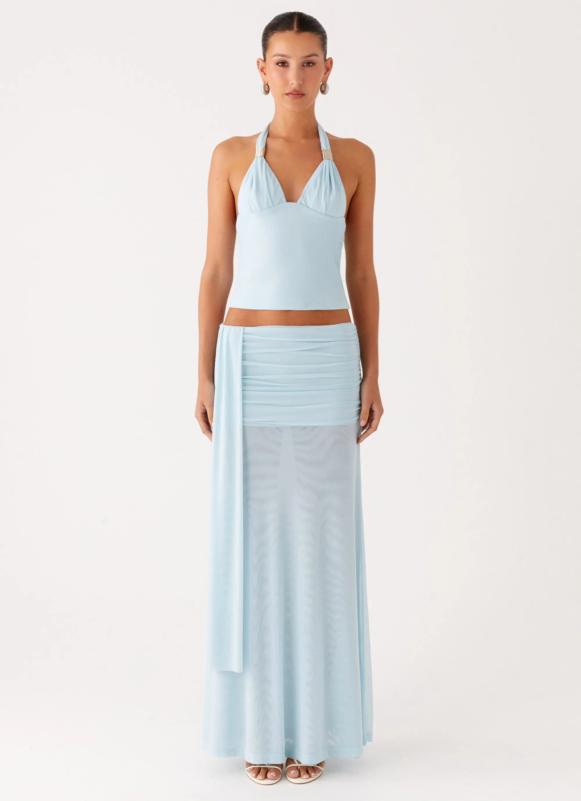 Blaze Maxi Skirt - Blue sold by Peppermayo
