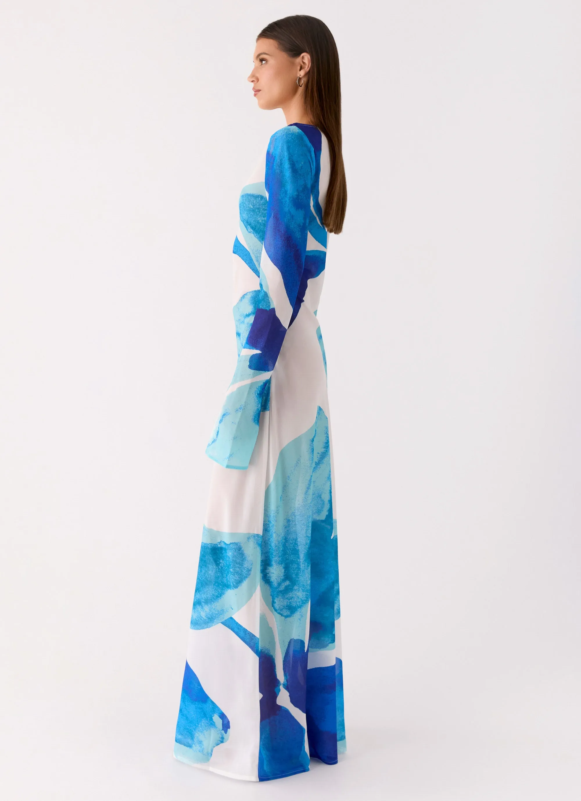 Lorde Maxi Dress - Cerulean Bloom sold by Peppermayo product image thumbnail 2