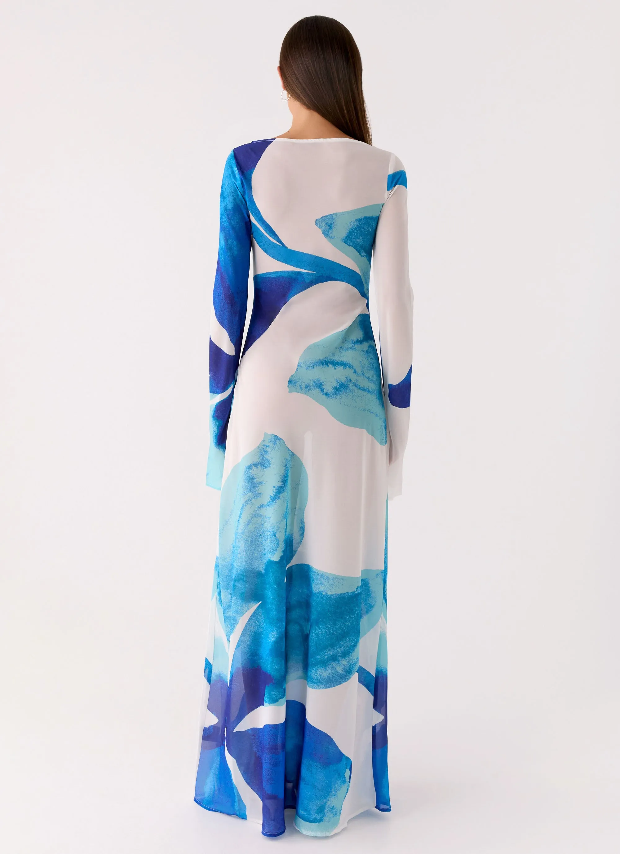 Lorde Maxi Dress - Cerulean Bloom sold by Peppermayo product image thumbnail 3