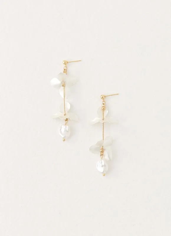 Costa Aura Earrings - Pearl sold by Peppermayo