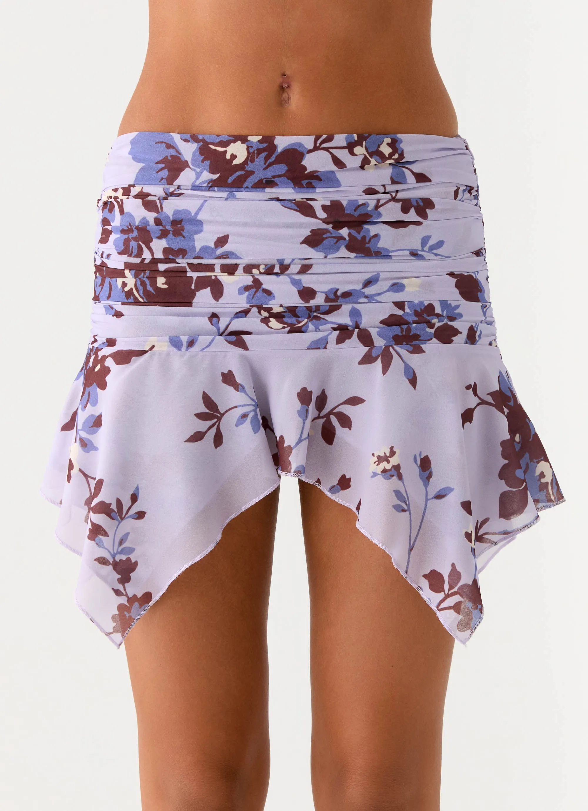 Altego Low Rise Hanky Mini Skirt - Antique Lilac Floral sold by Peppermayo product image thumbnail 5