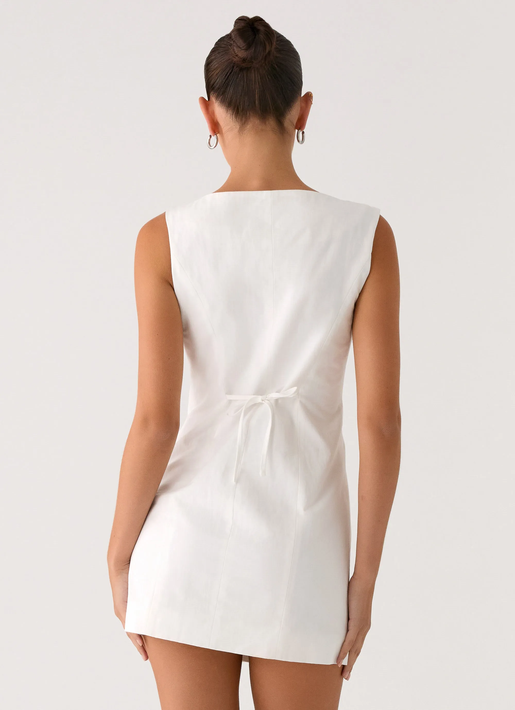 Golden Touch Cotton Mini Dress - White sold by Peppermayo product image thumbnail 4