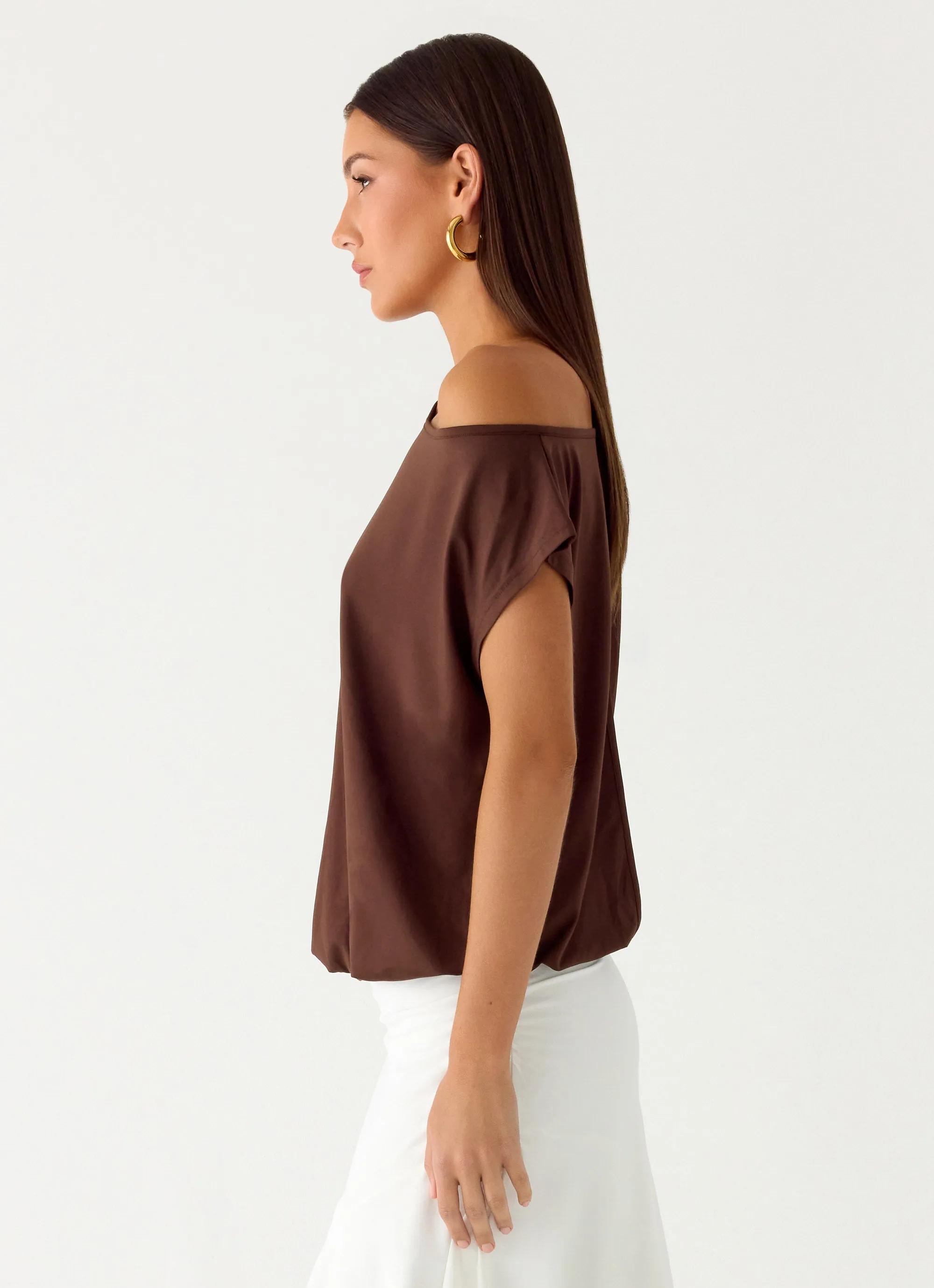 Raeni Off Shoulder Top - Chocolate sold by Peppermayo product image thumbnail 3