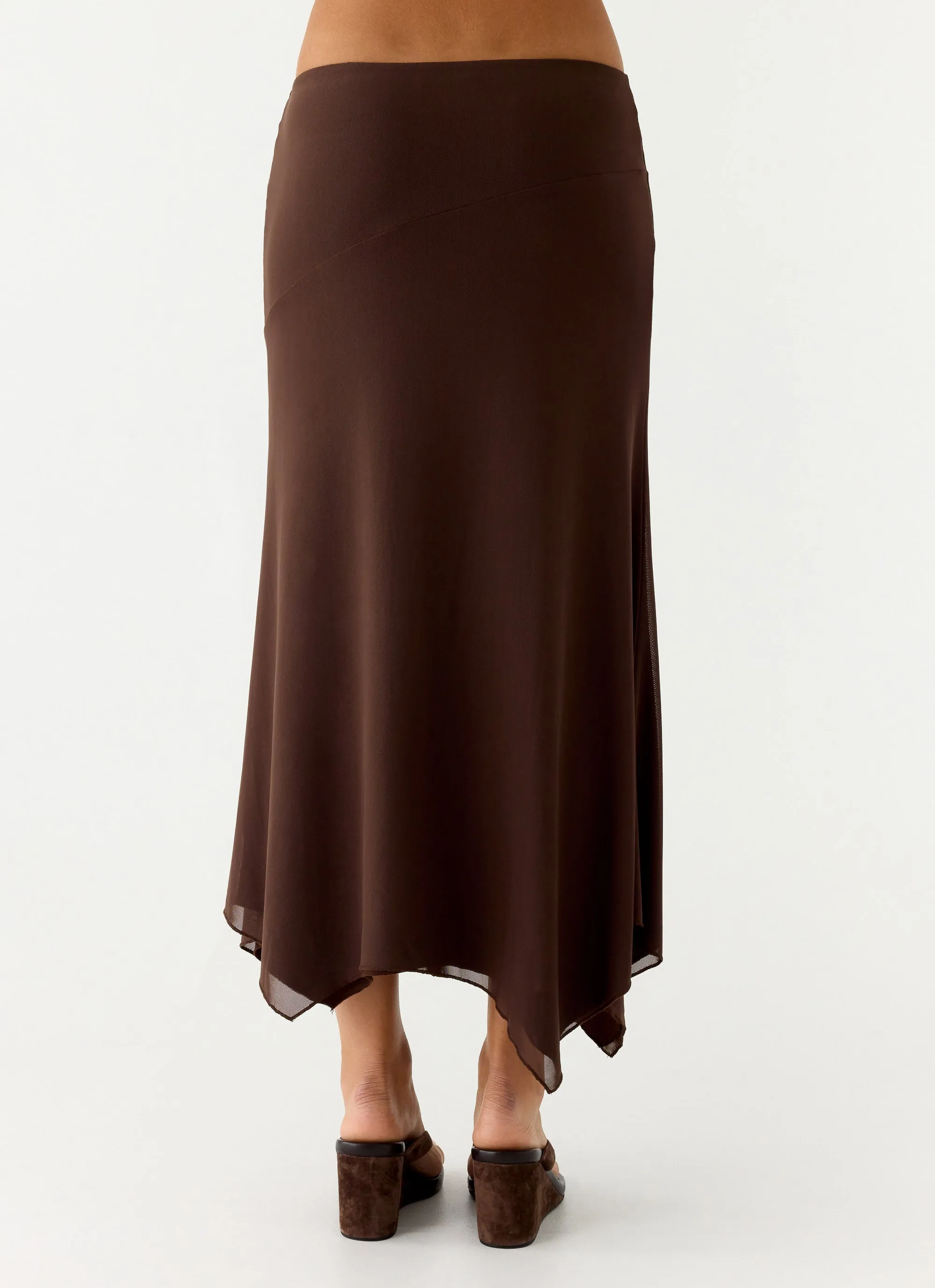 Kerrie Hanky Midi Skirt - Chocolate sold by Peppermayo product image thumbnail 3
