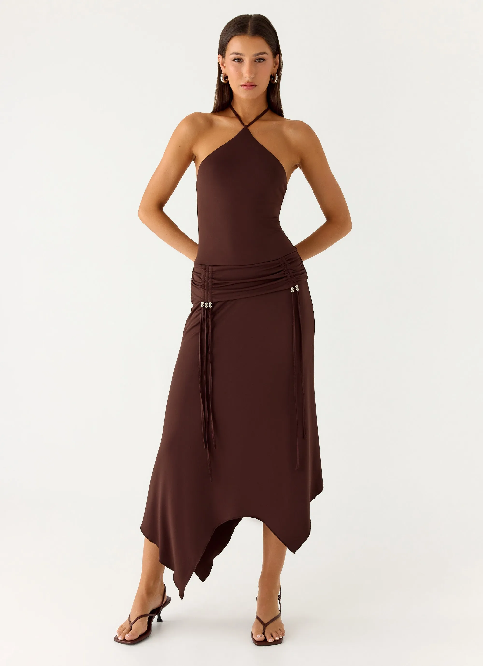 Becerra Midi Dress - Cool Chocolate sold by Peppermayo product image thumbnail 5