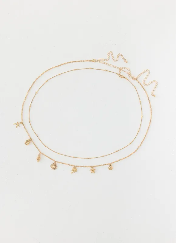 Ciao Charm Belly Chain - Gold sold by Peppermayo