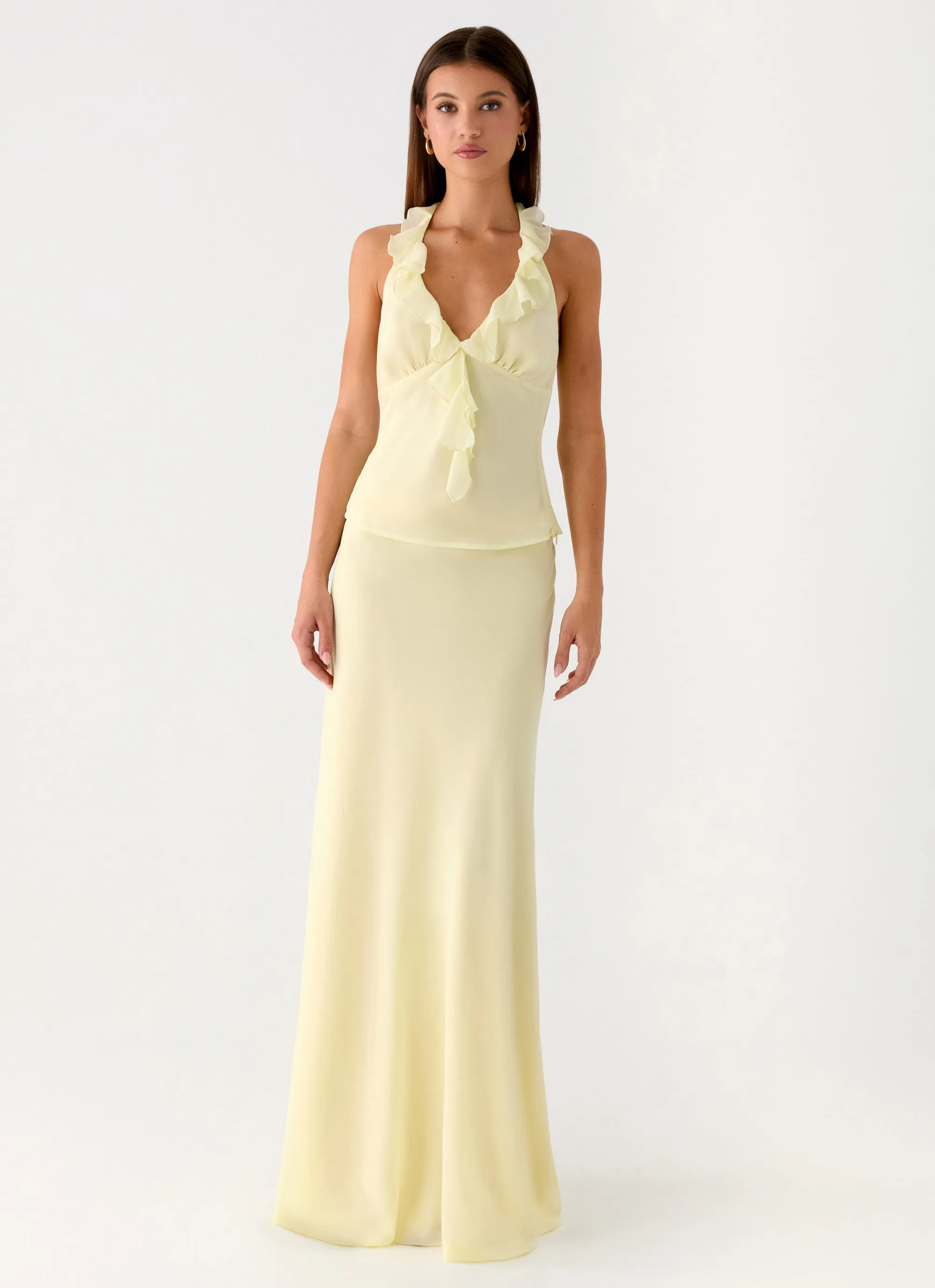 Star Girl Chiffon Maxi Skirt - Yellow sold by Peppermayo product image thumbnail 5