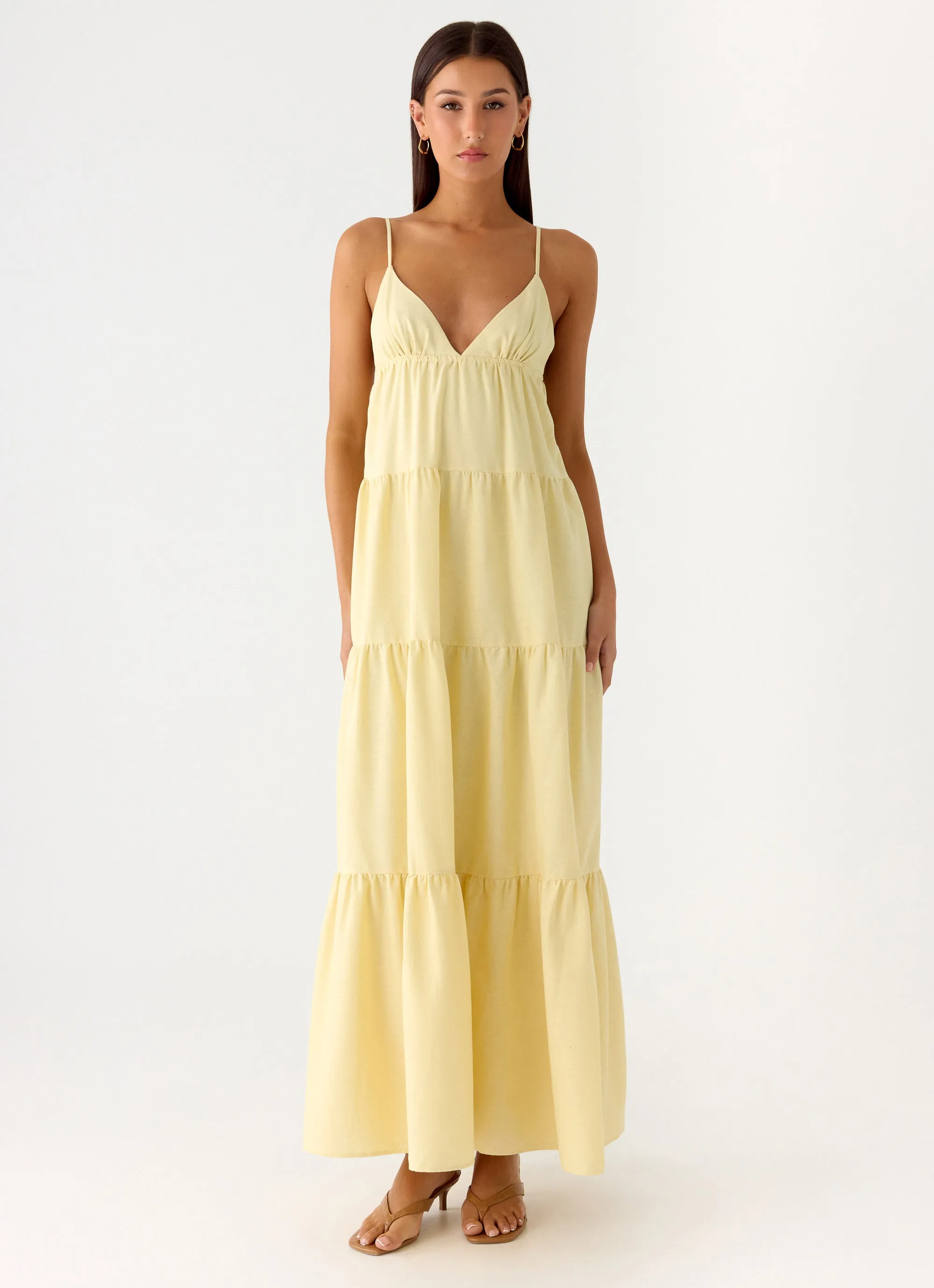 Lotty Linen Maxi Dress - Yellow sold by Peppermayo product image thumbnail 4