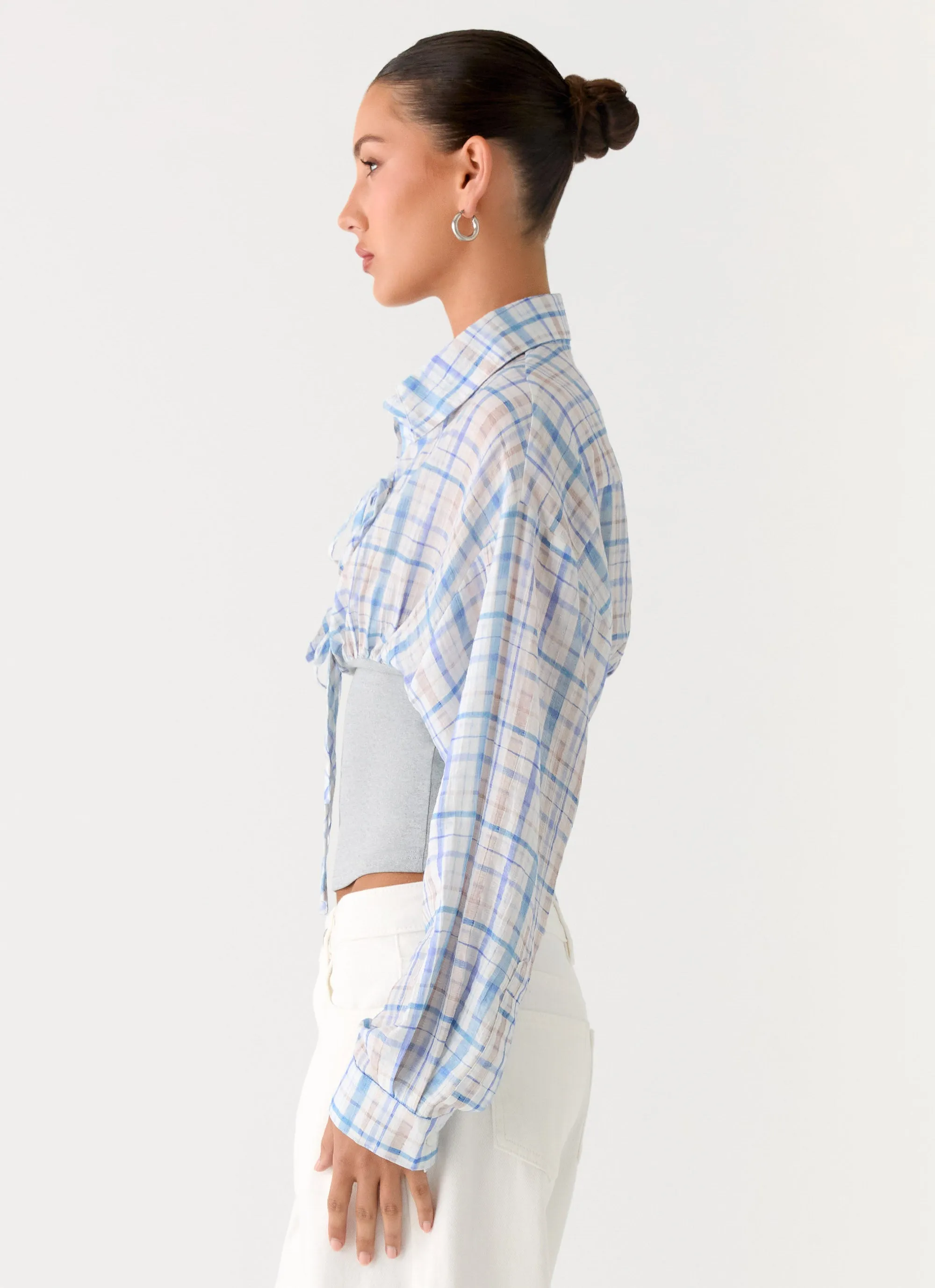 Accelerate Waistband Shirt - Blue Check sold by Peppermayo product image thumbnail 2