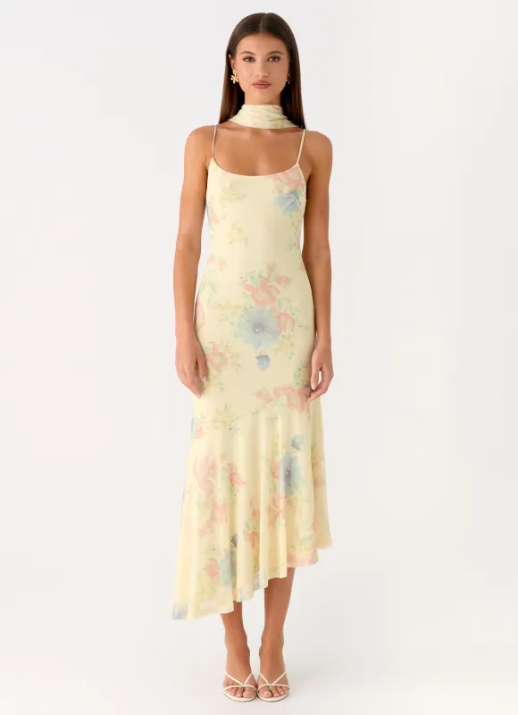 Sole Mio Midi Dress - Spring Meadow sold by Peppermayo