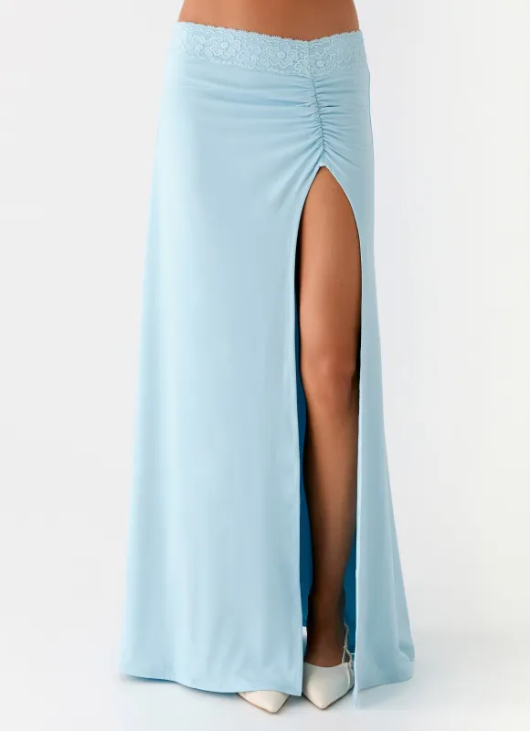 Ocean Plunge Maxi Skirt - Blue sold by Peppermayo
