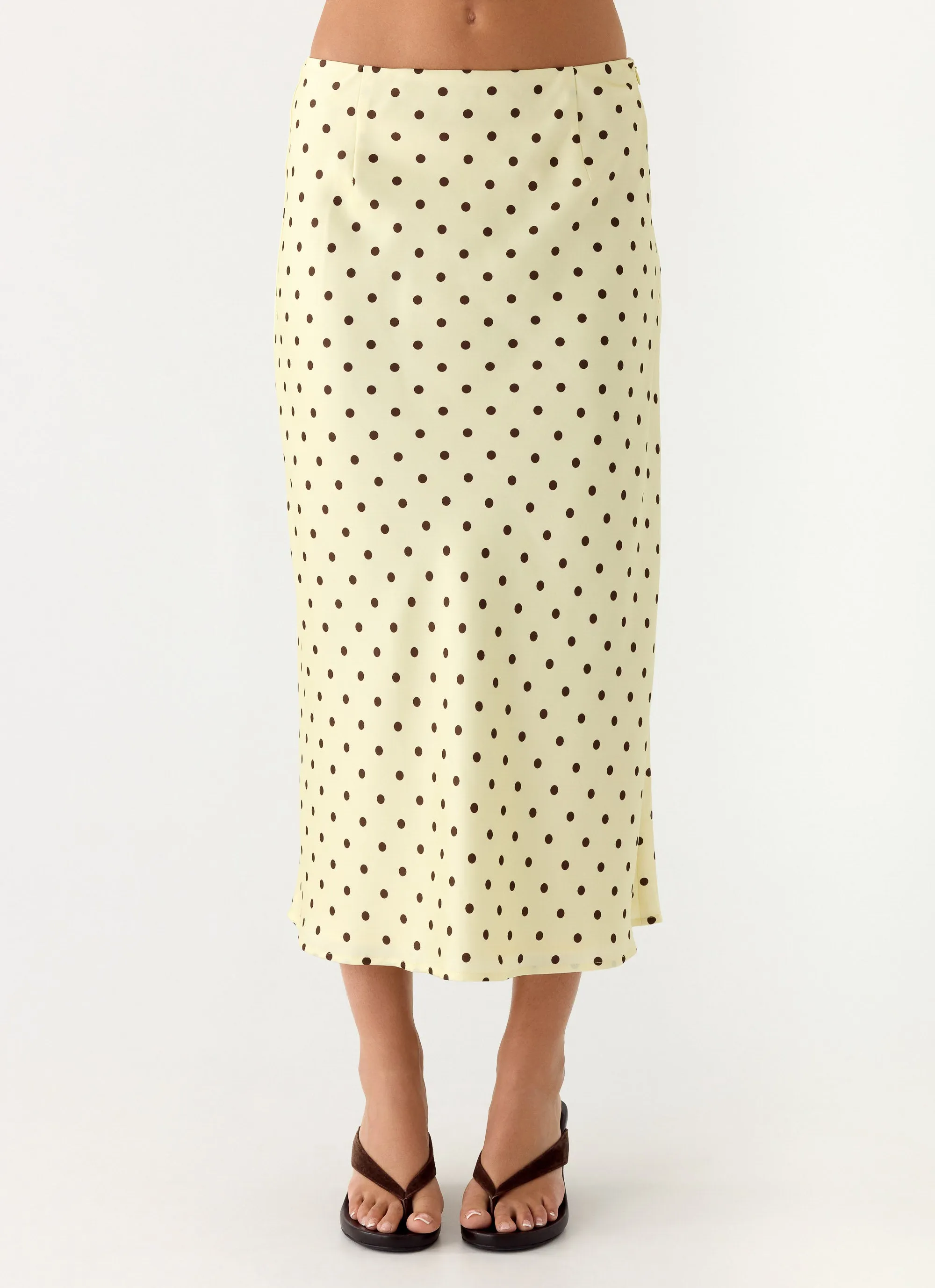 Breanne Midi Skirt - Yellow Polka Dot sold by Peppermayo product image thumbnail 2