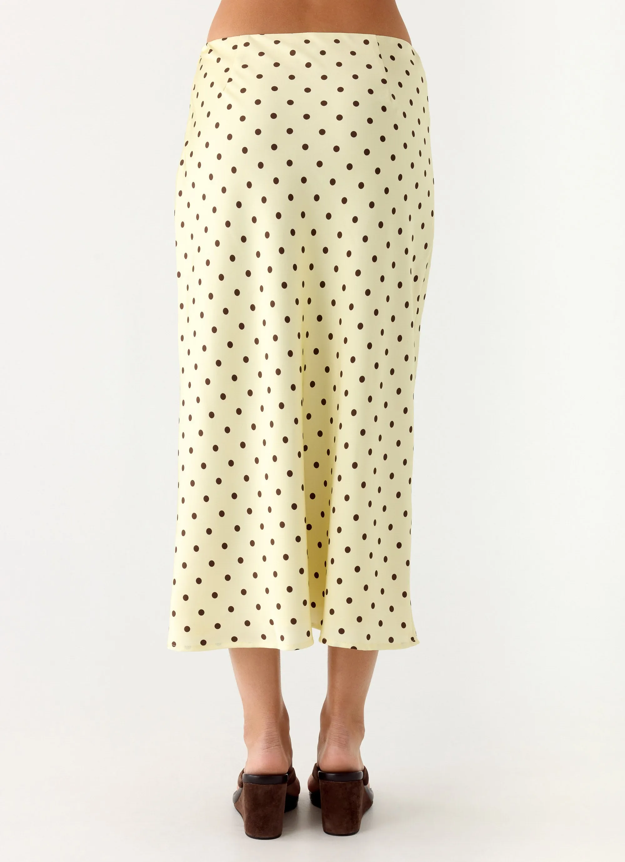 Breanne Midi Skirt - Yellow Polka Dot sold by Peppermayo product image thumbnail 4