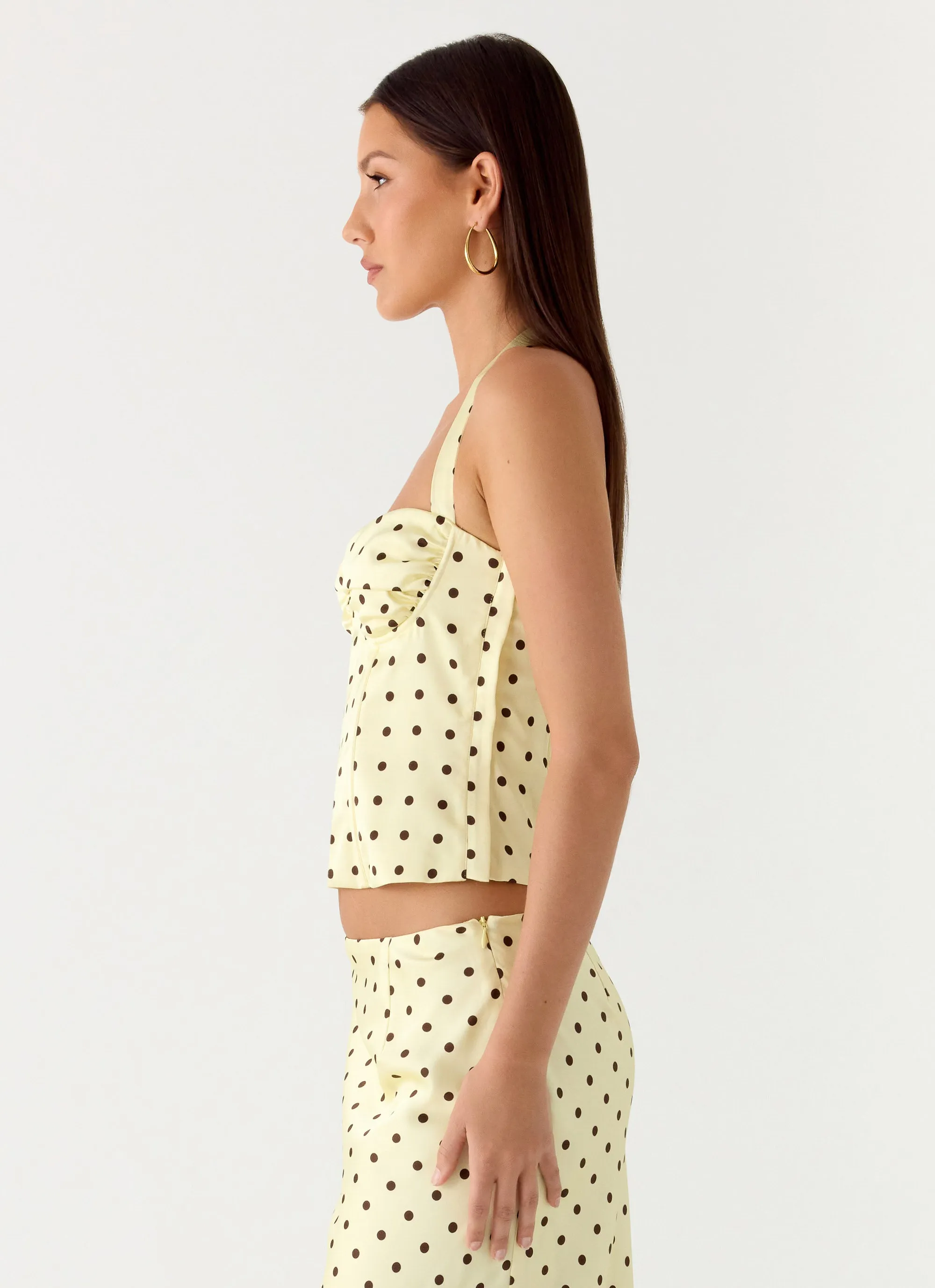 Breanne Top - Yellow Polka Dot sold by Peppermayo product image thumbnail 2