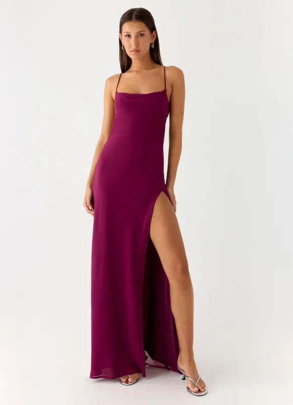 Alouette Maxi Dress - Plum made by Peppermayo