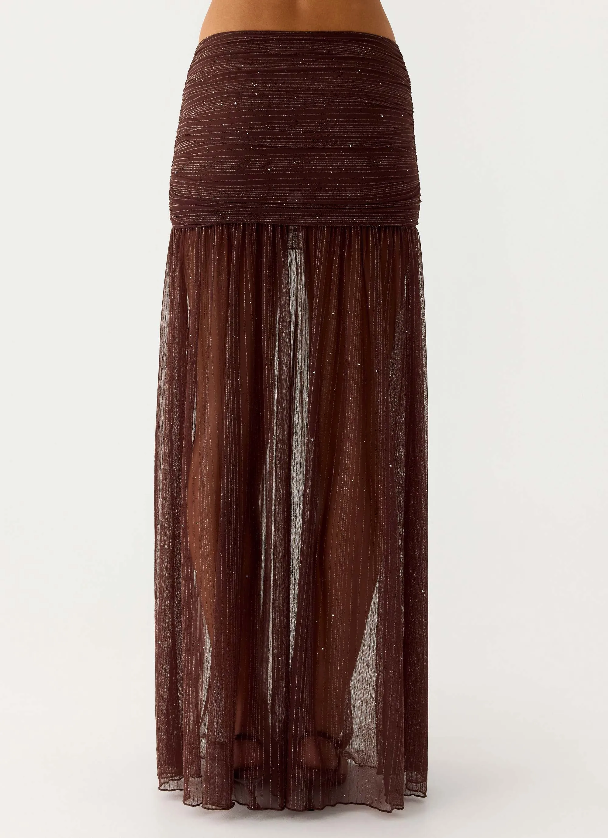 Sparkling Night Maxi Skirt - Chocolate sold by Peppermayo product image thumbnail 3