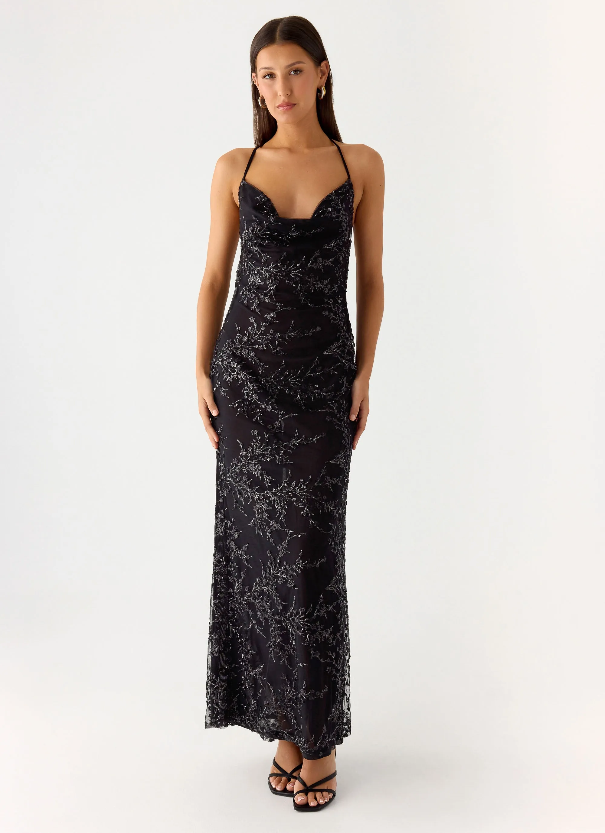 Mayim Sequin Maxi Dress - Black sold by Peppermayo product image thumbnail 5
