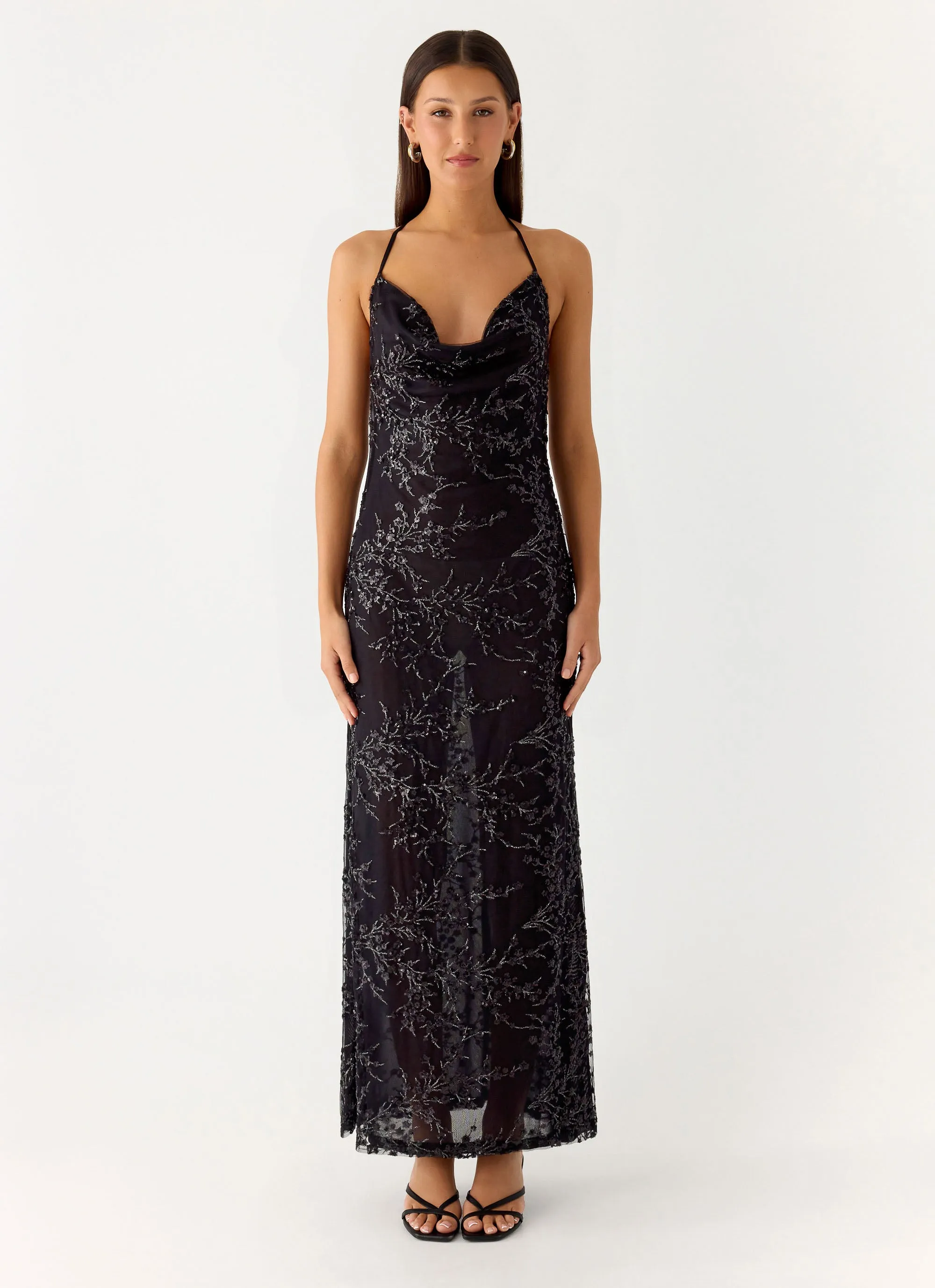 Mayim Sequin Maxi Dress - Black sold by Peppermayo product image thumbnail 2