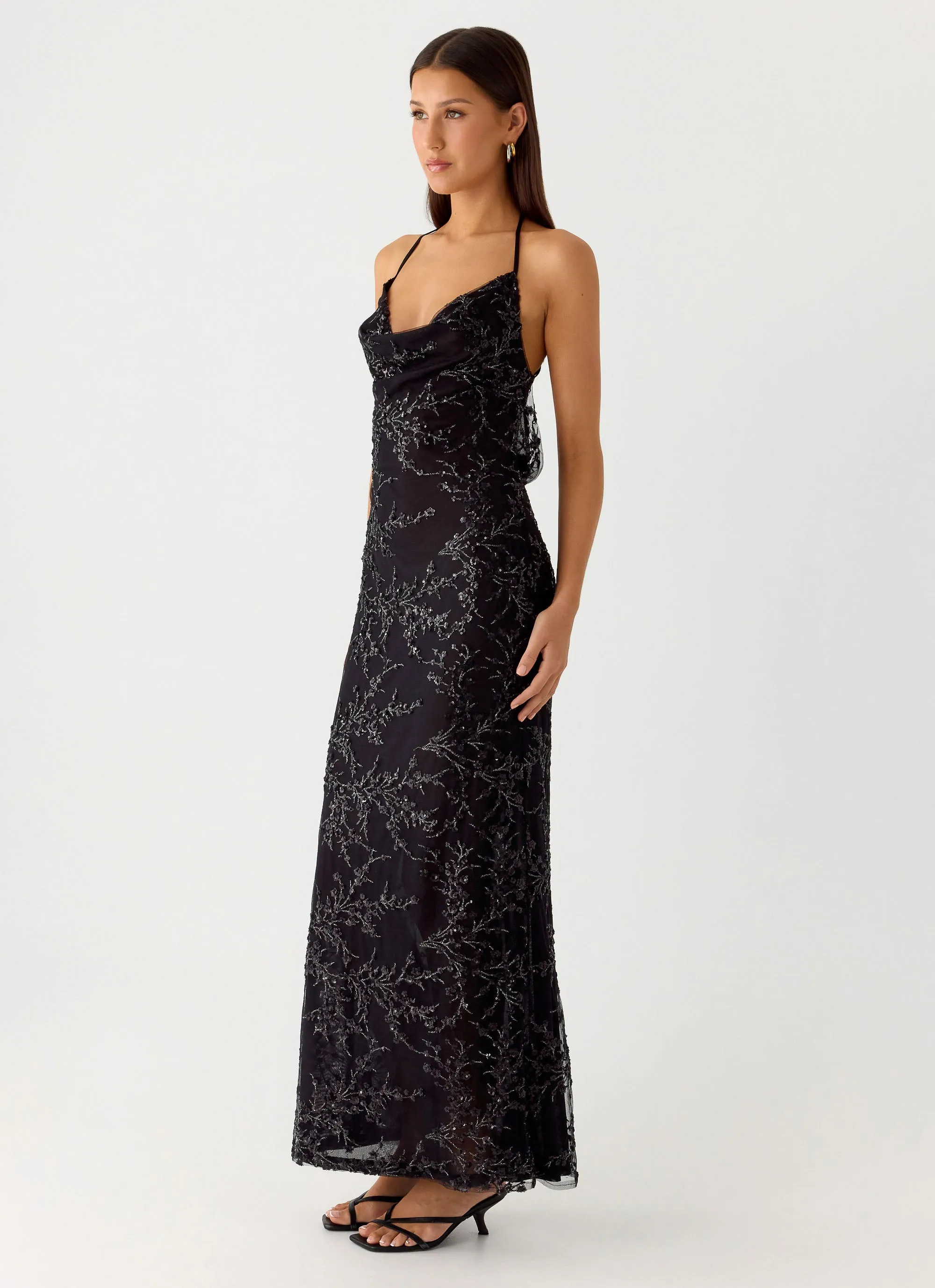 Mayim Sequin Maxi Dress - Black sold by Peppermayo product image thumbnail 3