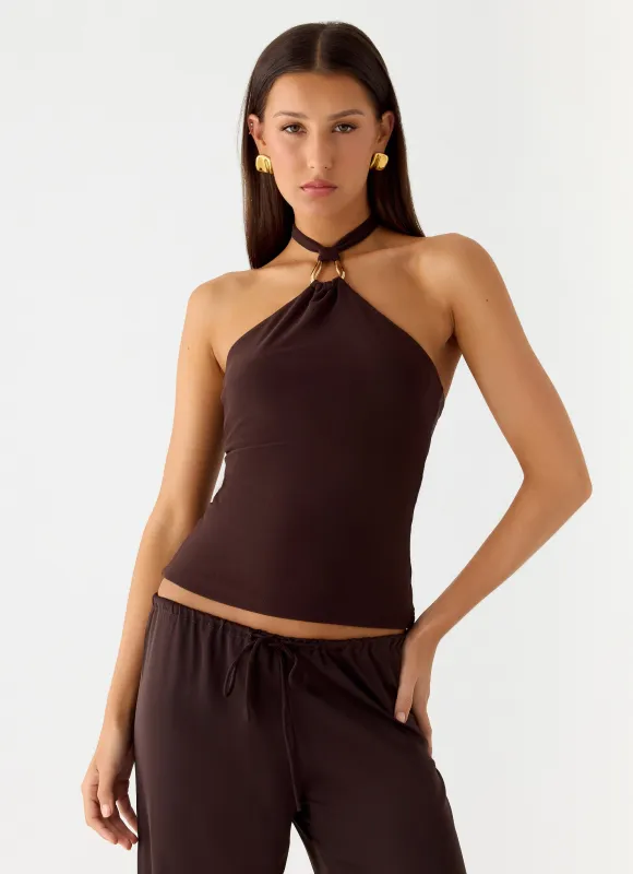 Henrietta Top - Chocolate sold by Peppermayo