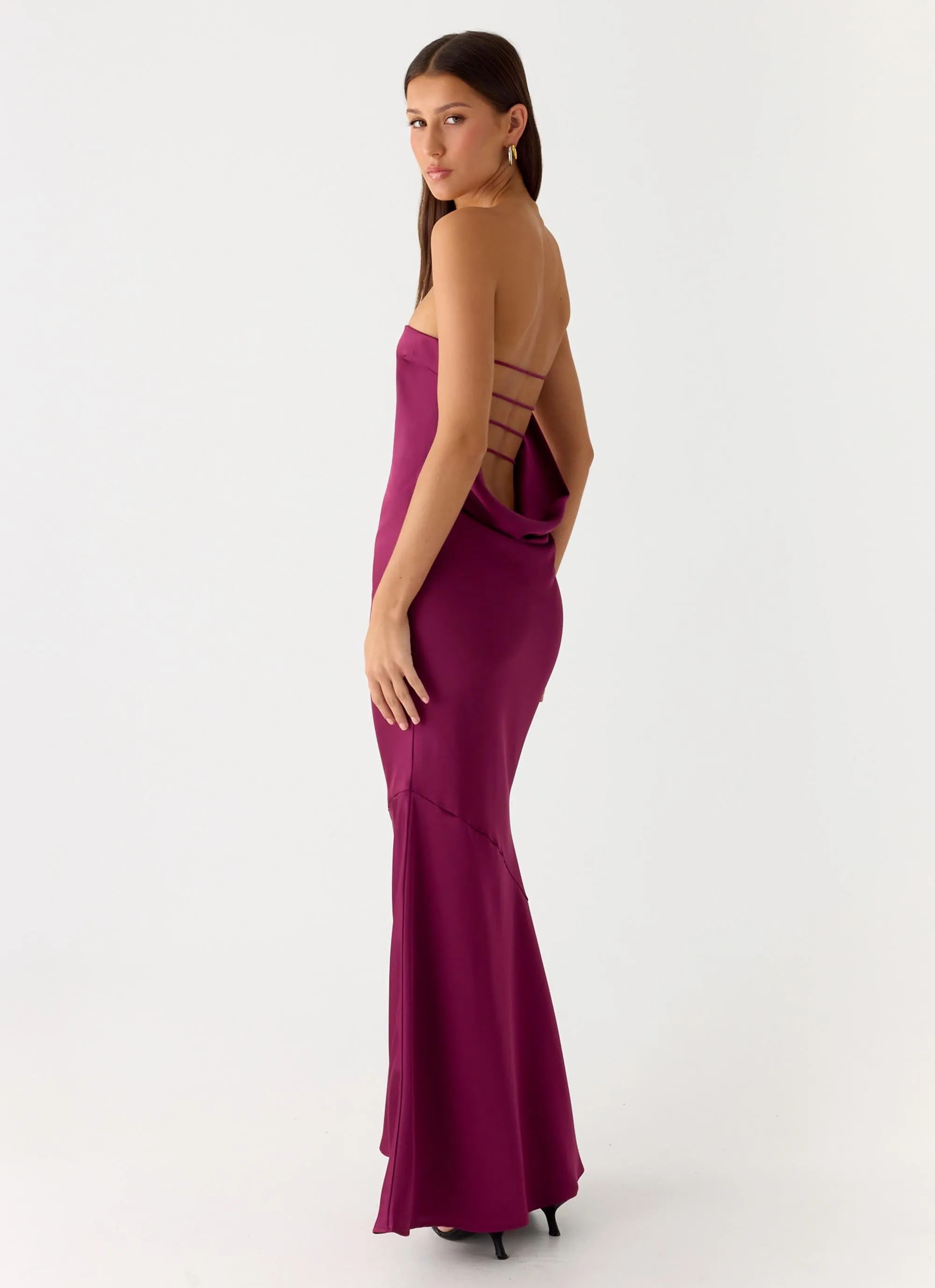Endless Nights Maxi Dress - Plum sold by Peppermayo