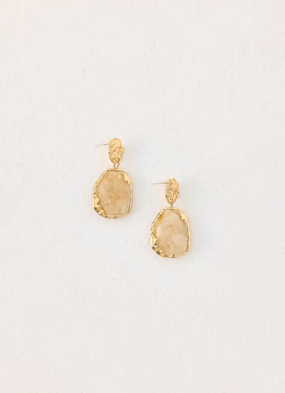 Balmy Glow Earrings - Gold sold by Peppermayo