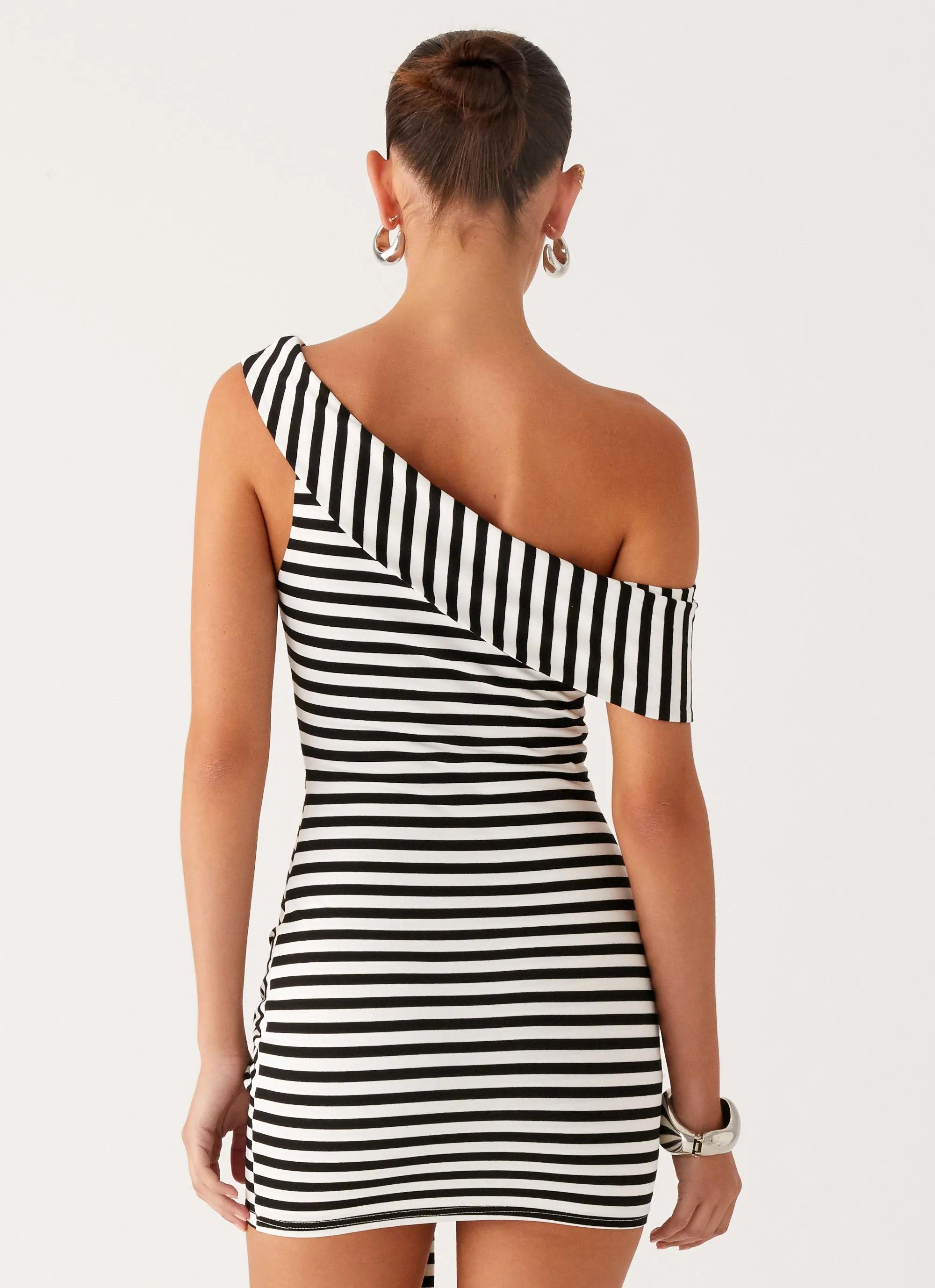 All Day Mini Dress - Black White Stripe sold by Peppermayo product image thumbnail 4