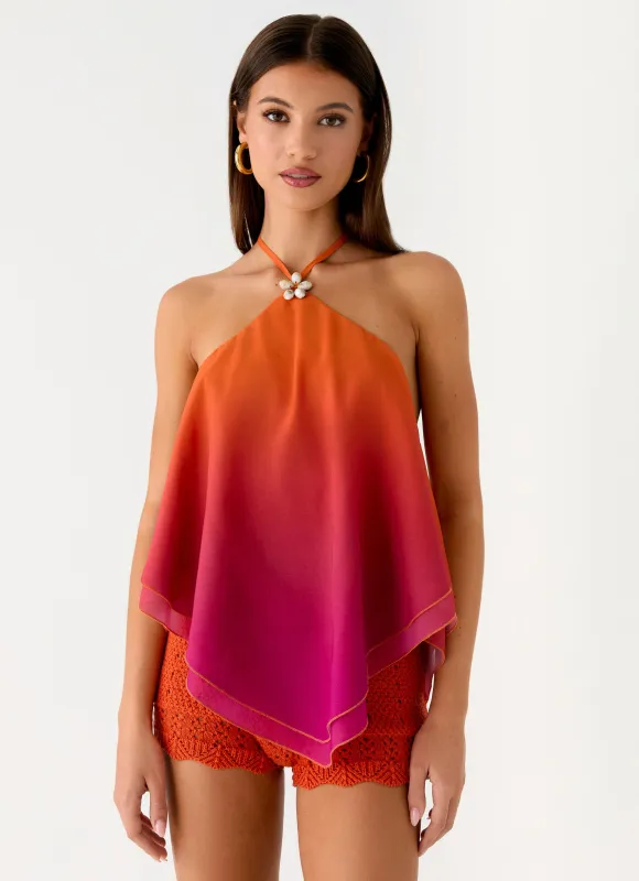 Twin Flame Top - Orange sold by Peppermayo