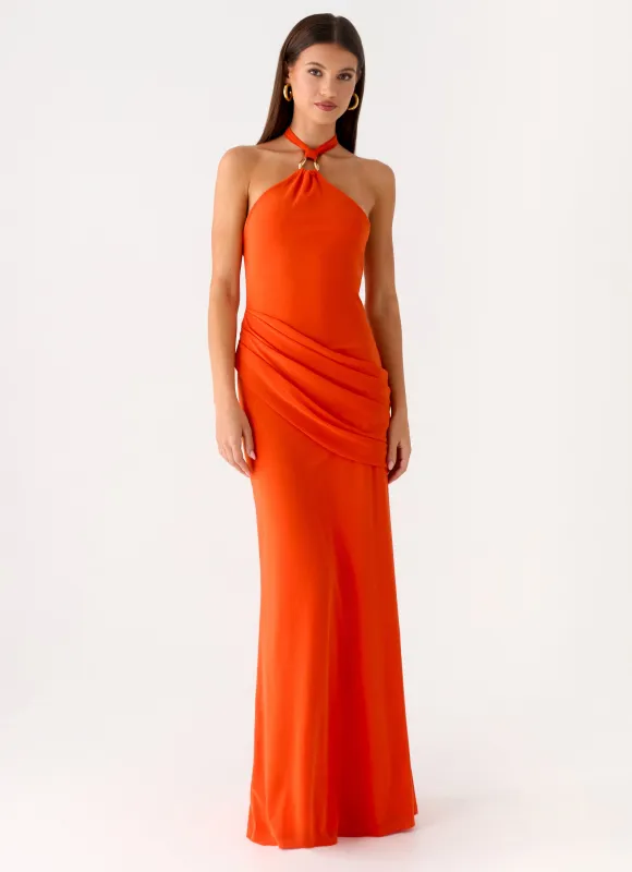 Henrietta Maxi Dress - Orange sold by Peppermayo