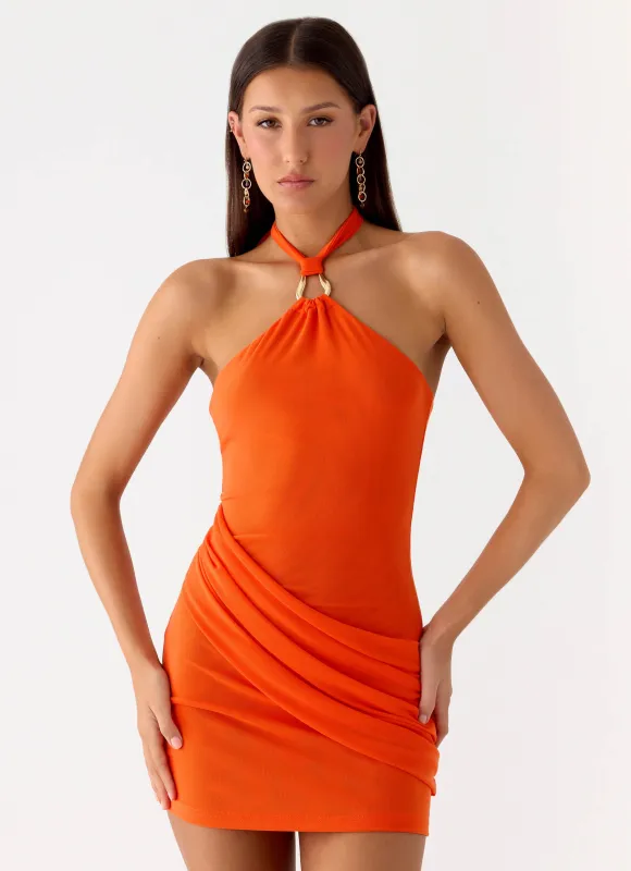 Henrietta Mini Dress - Orange sold by Peppermayo