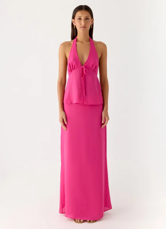 Ashlea Maxi Skirt - Fuchsia sold by Peppermayo