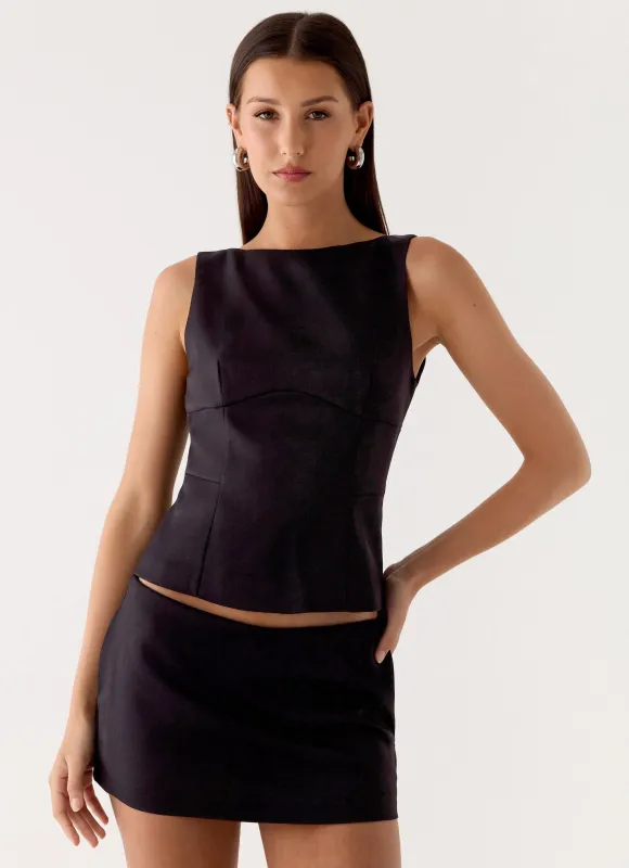 Lulita Top - Black sold by Peppermayo