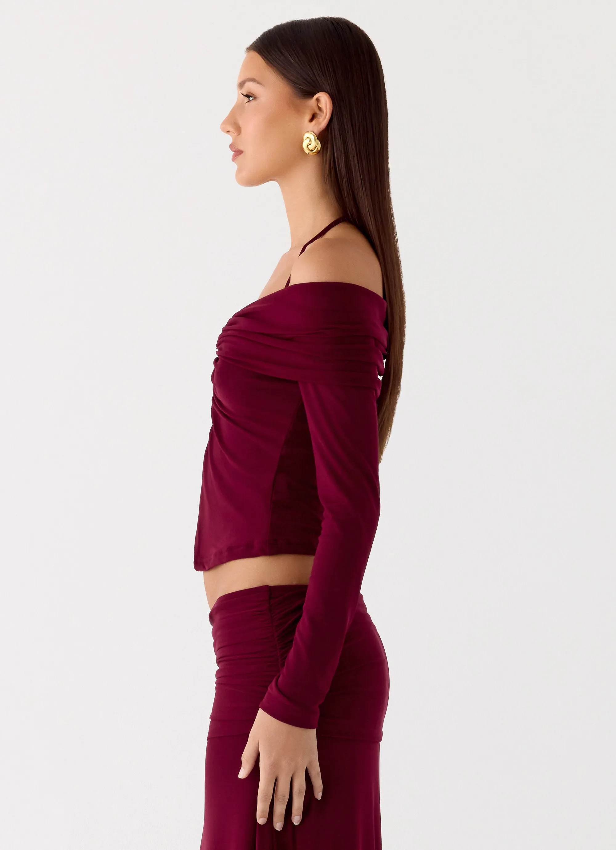 Thorness Long Sleeve Top - Plum sold by Peppermayo product image thumbnail 3