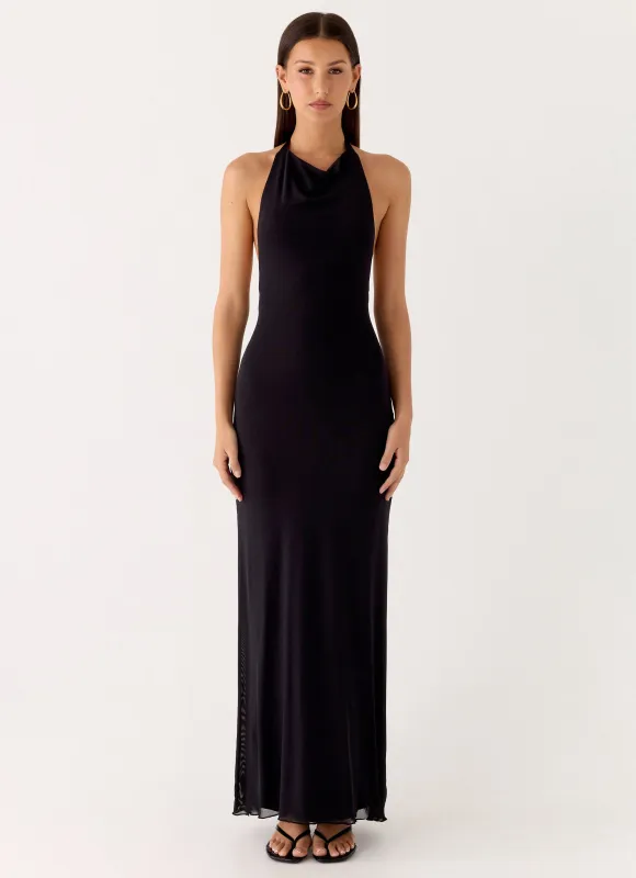 Starlight Maxi Dress - Black sold by Peppermayo