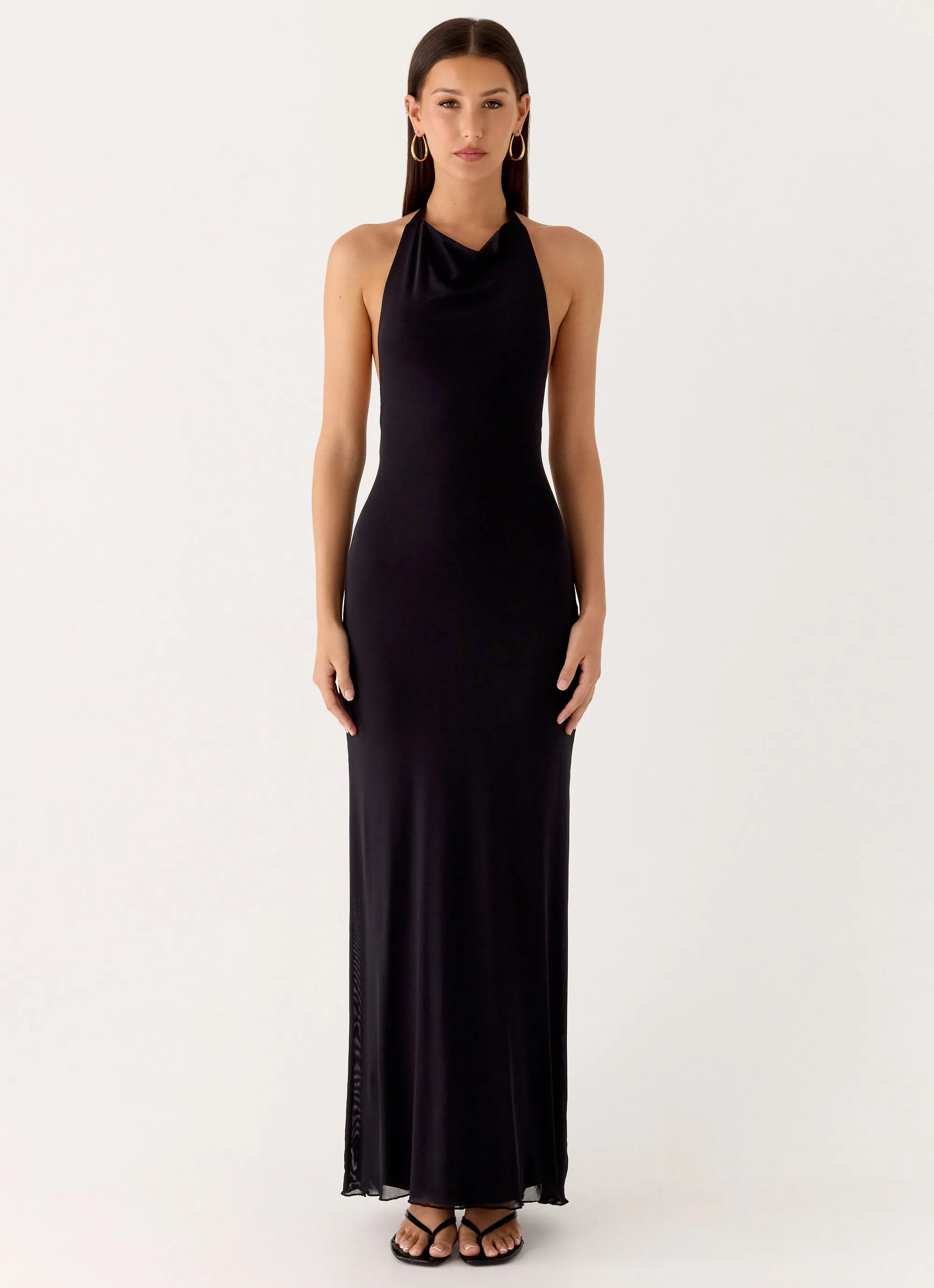 Starlight Maxi Dress - Black sold by Peppermayo