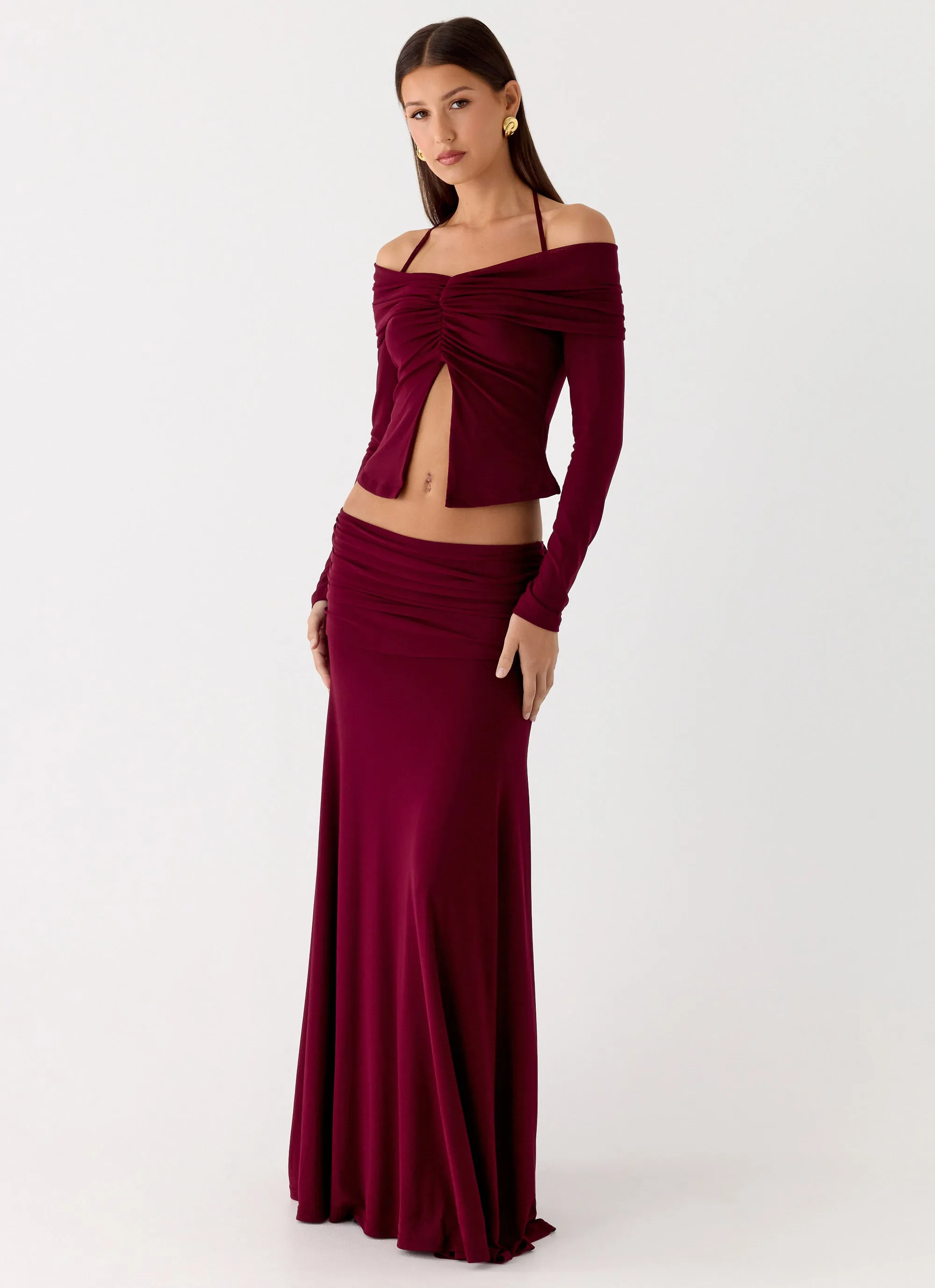 Thorness Maxi Skirt - Plum sold by Peppermayo product image thumbnail 5