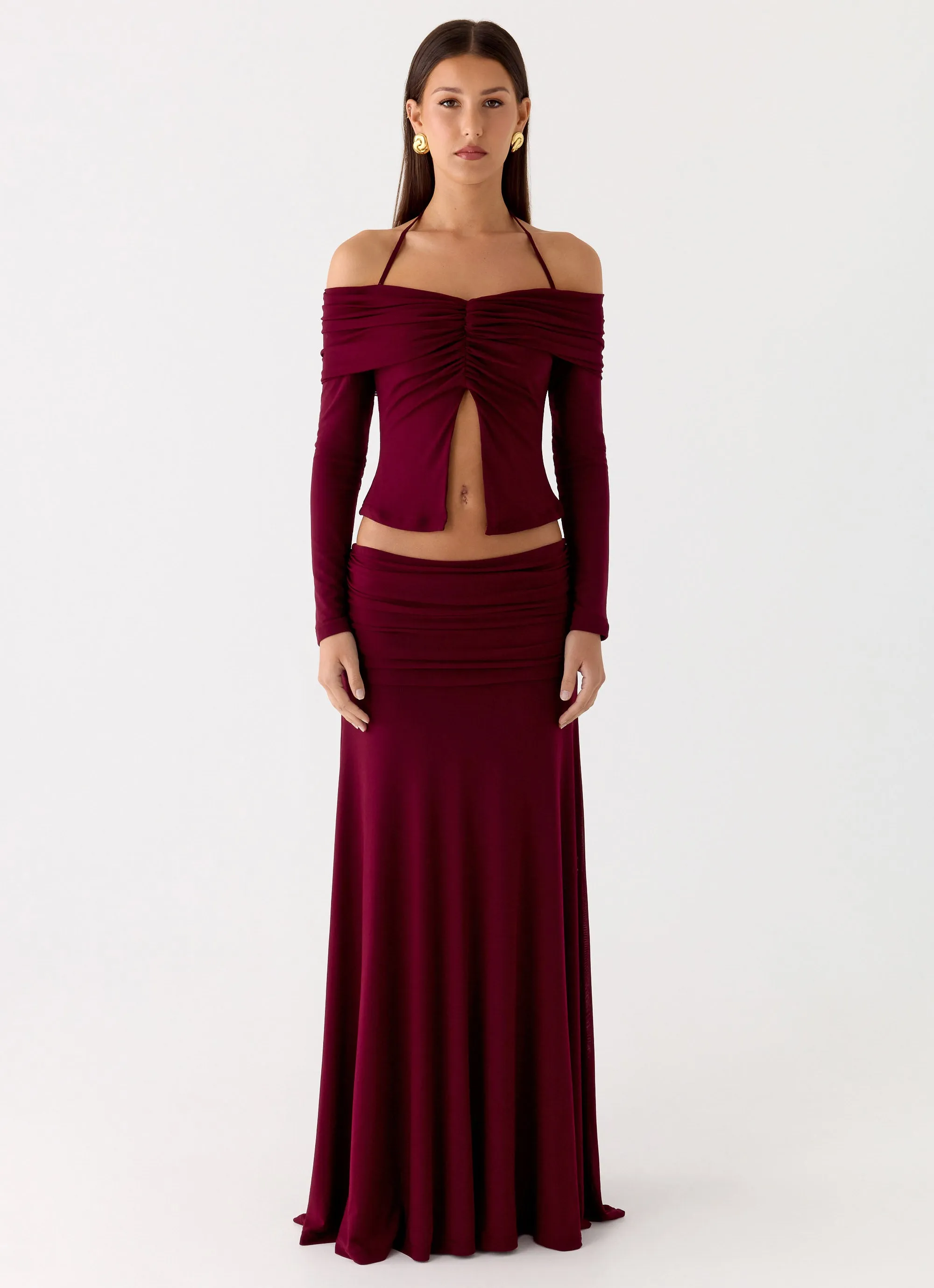 Thorness Maxi Skirt - Plum sold by Peppermayo product image thumbnail 2