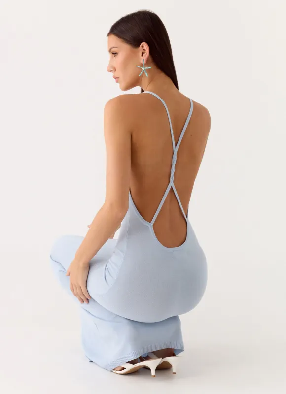 Nomad Muse Maxi Dress - Blue sold by Peppermayo