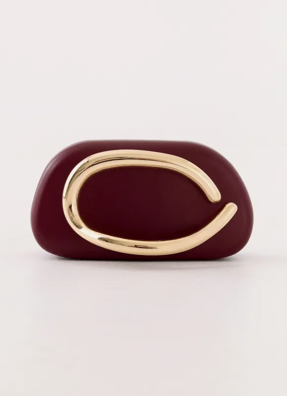 Avenna Clutch Bag - Maroon made by Peppermayo