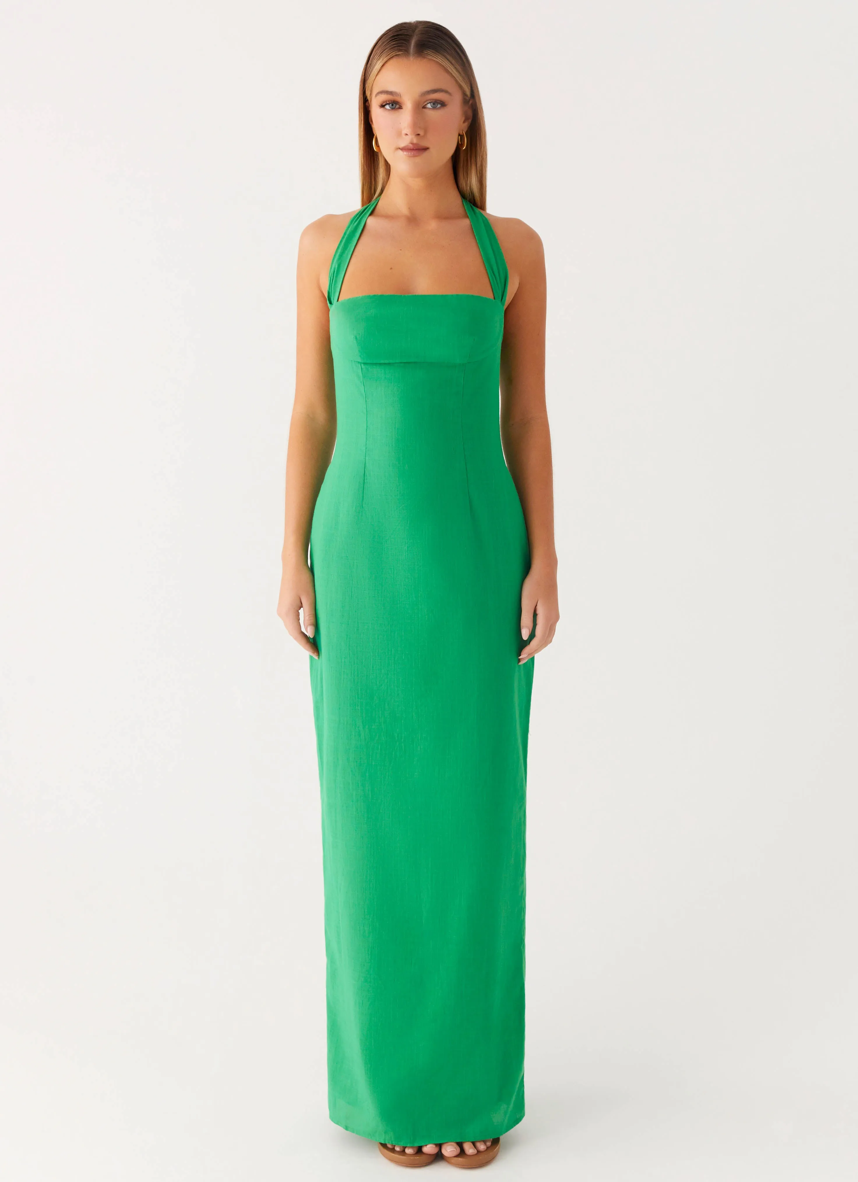 Allyse Cotton Maxi Dress - Cactus sold by Peppermayo