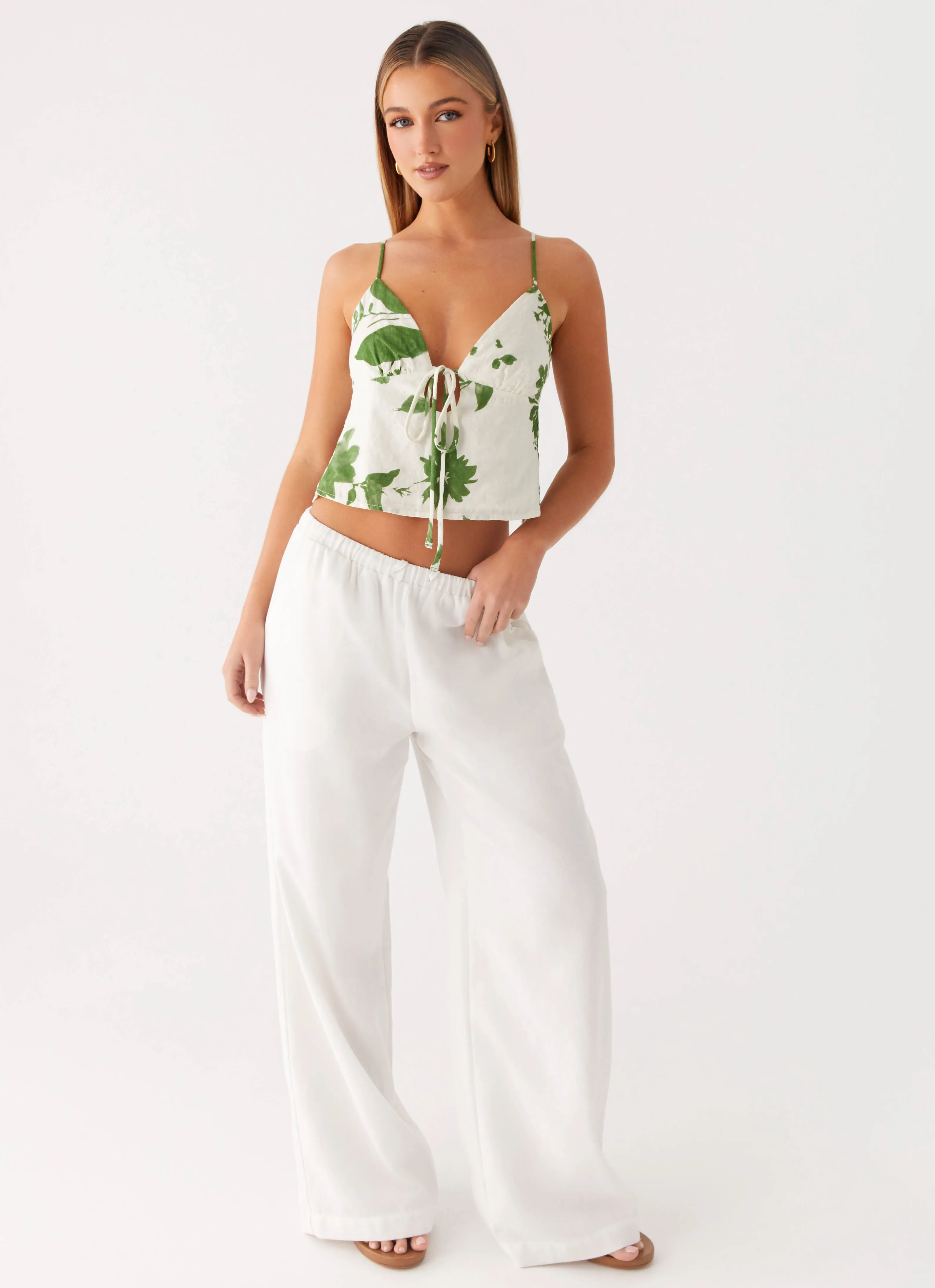 Faela Cotton Cami Top - Verdant Bloom sold by Peppermayo product image thumbnail 4