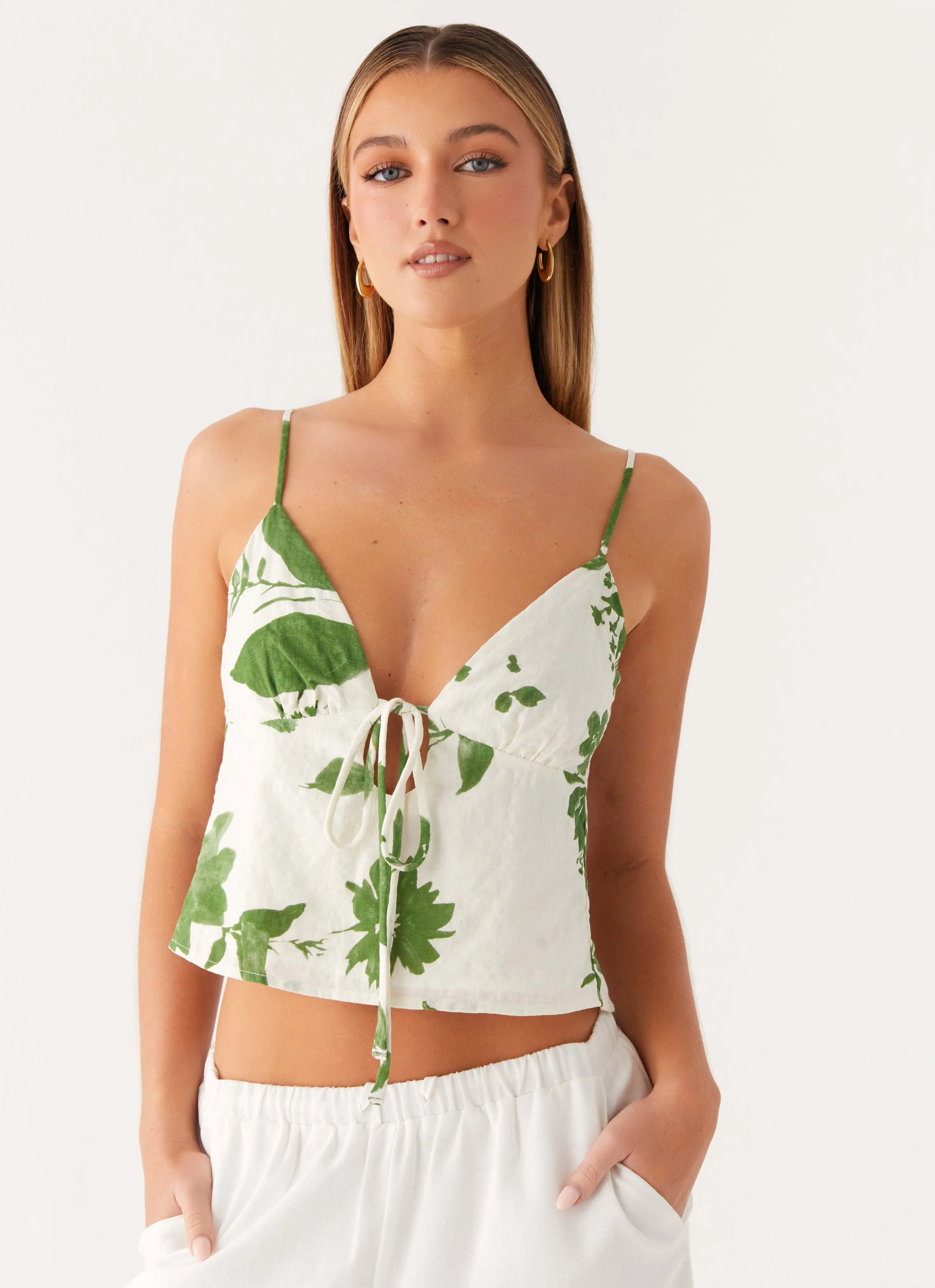 Faela Cotton Cami Top - Verdant Bloom sold by Peppermayo product image thumbnail 5