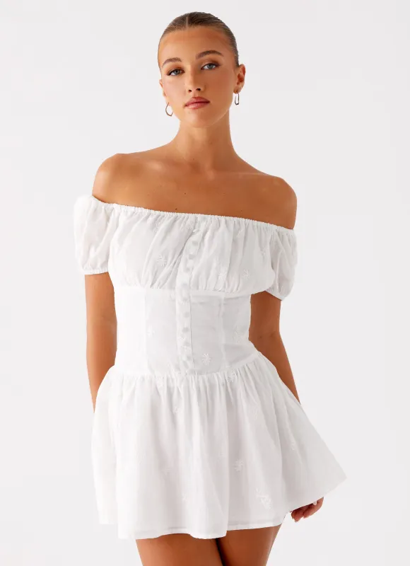 Anthem Cotton Mini Dress - Ivory sold by Peppermayo
