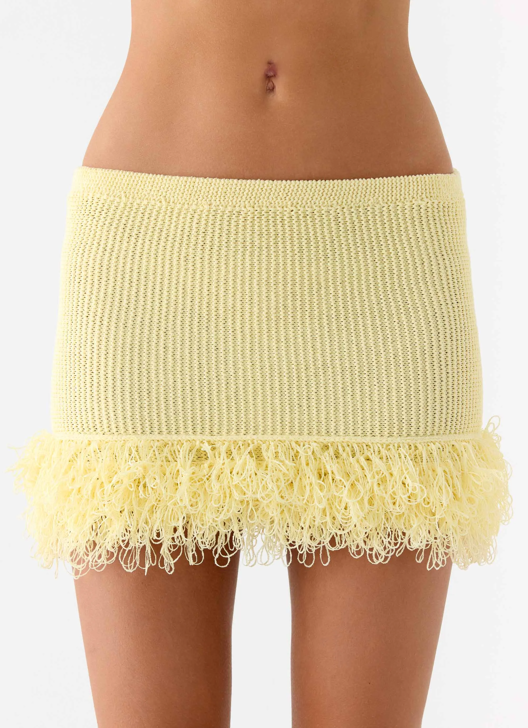 Elyssa Knit Mini Skirt - Lemon sold by Peppermayo product image thumbnail 5