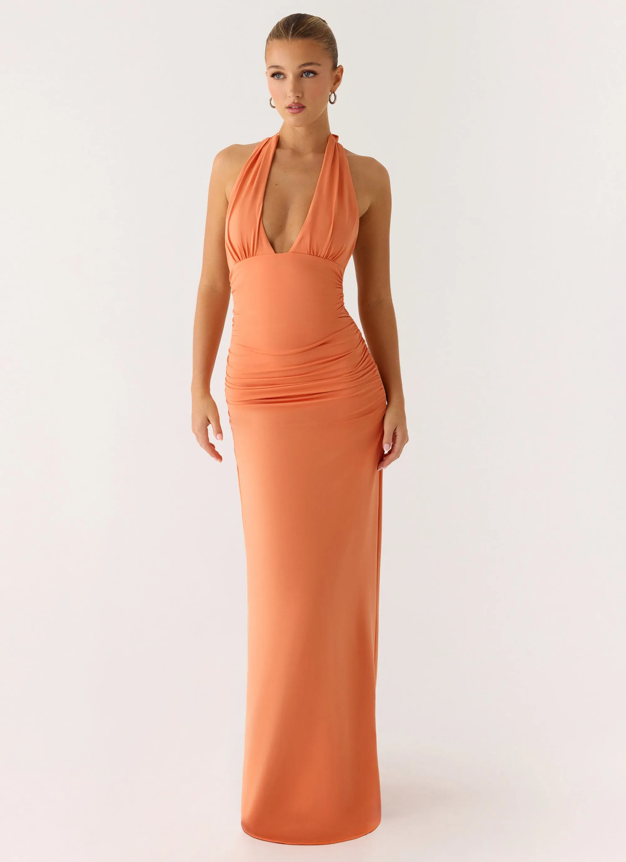 Ilaria Halter Maxi Dress - Apricot sold by Peppermayo product image thumbnail 4