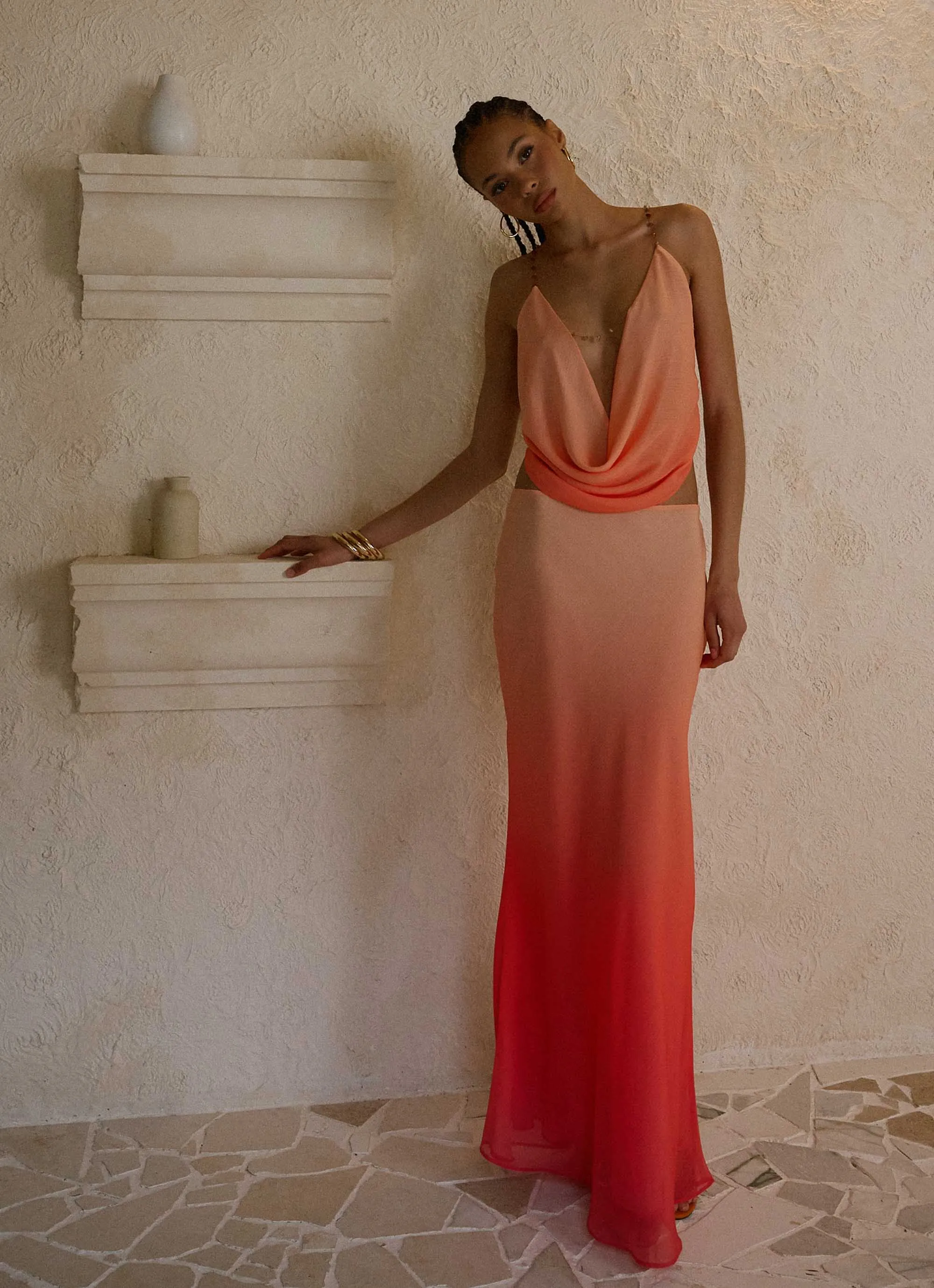 Feliciana Cowl Top - Sunset Ombre sold by Peppermayo product image thumbnail 3