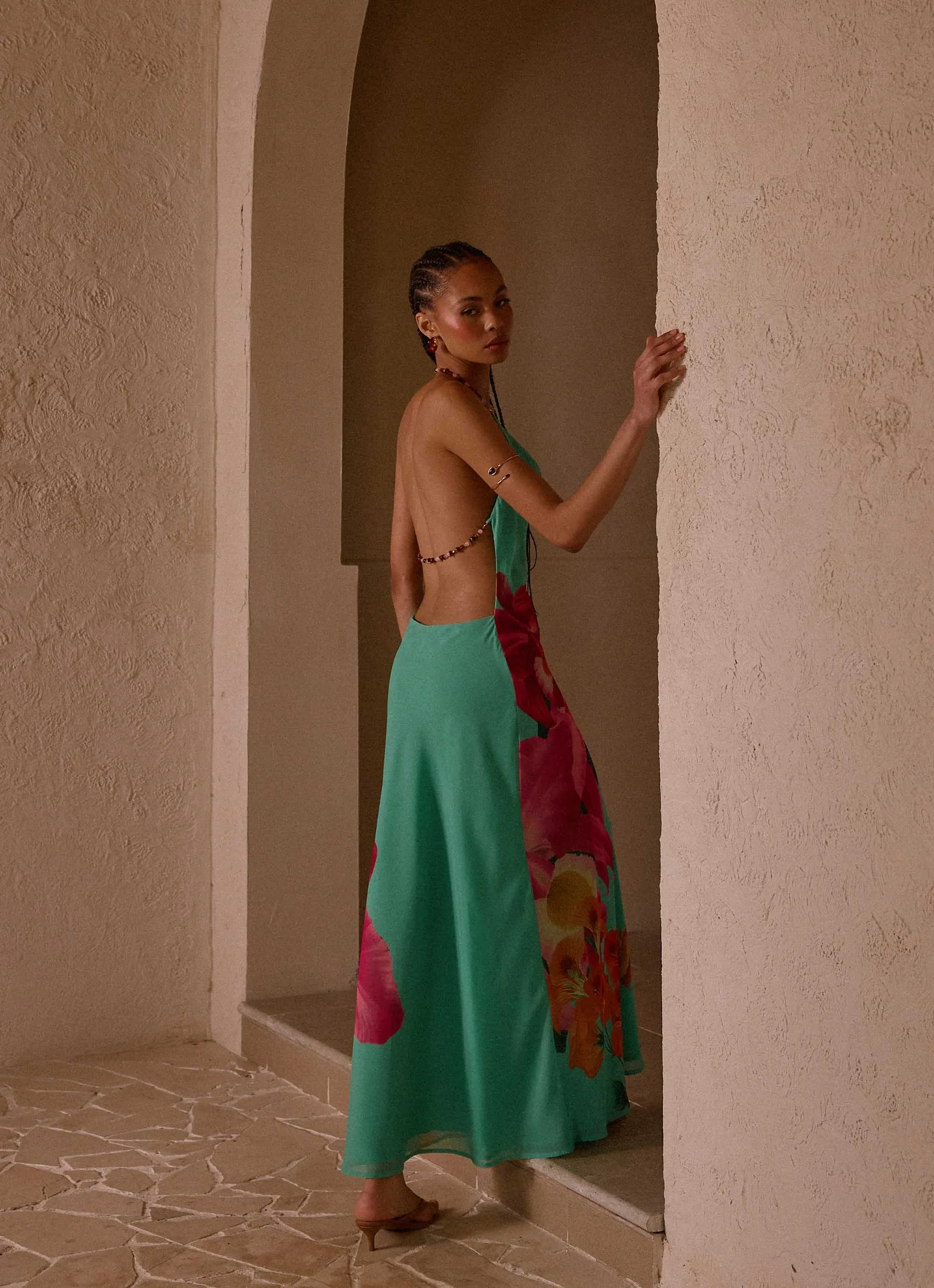 Morning Crush Cowl Maxi Dress - Jungle Bloom sold by Peppermayo product image thumbnail 3