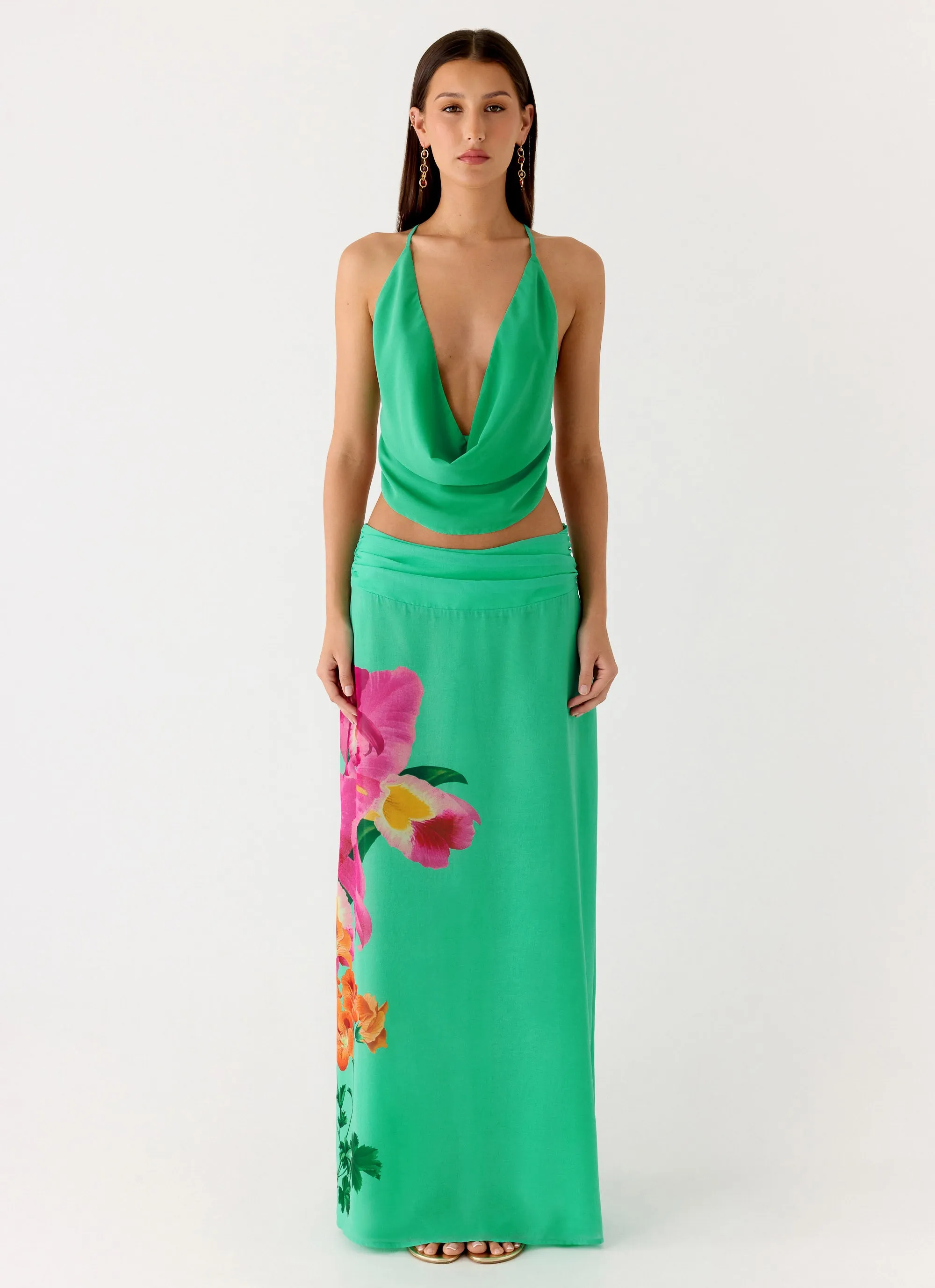 Blushing Bloom Maxi Skirt - Jungle Bloom sold by Peppermayo product image thumbnail 5