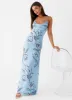Felicia Daisy Maxi Dress - Blue Floral sold by Peppermayo